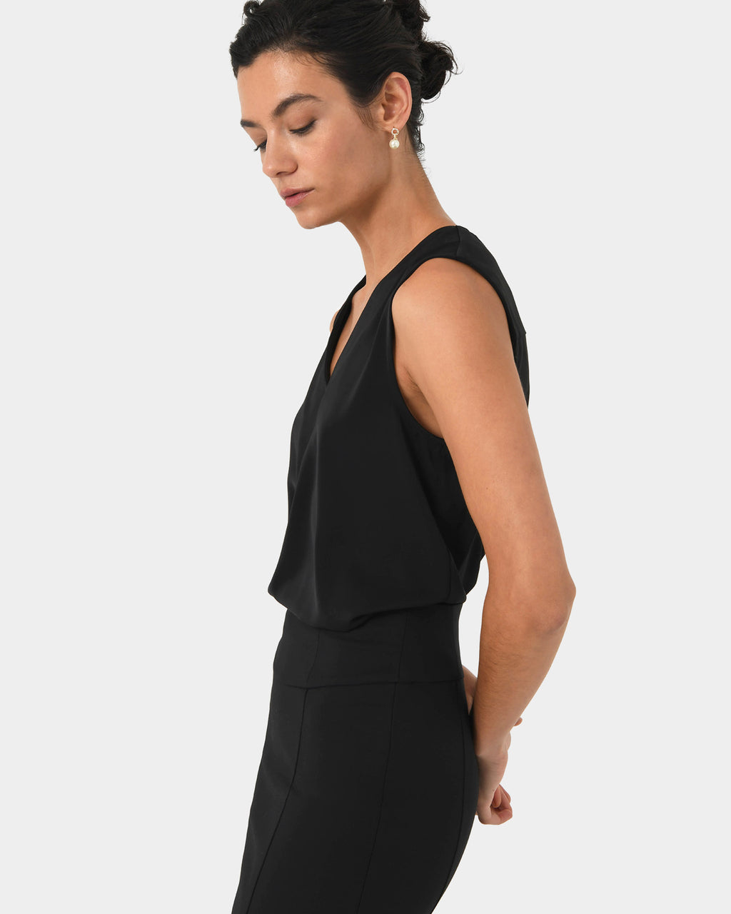 Mattie Detachable Bow Neck Top