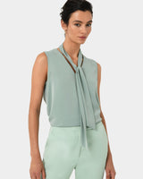 Mattie Detachable Bow Neck Top
