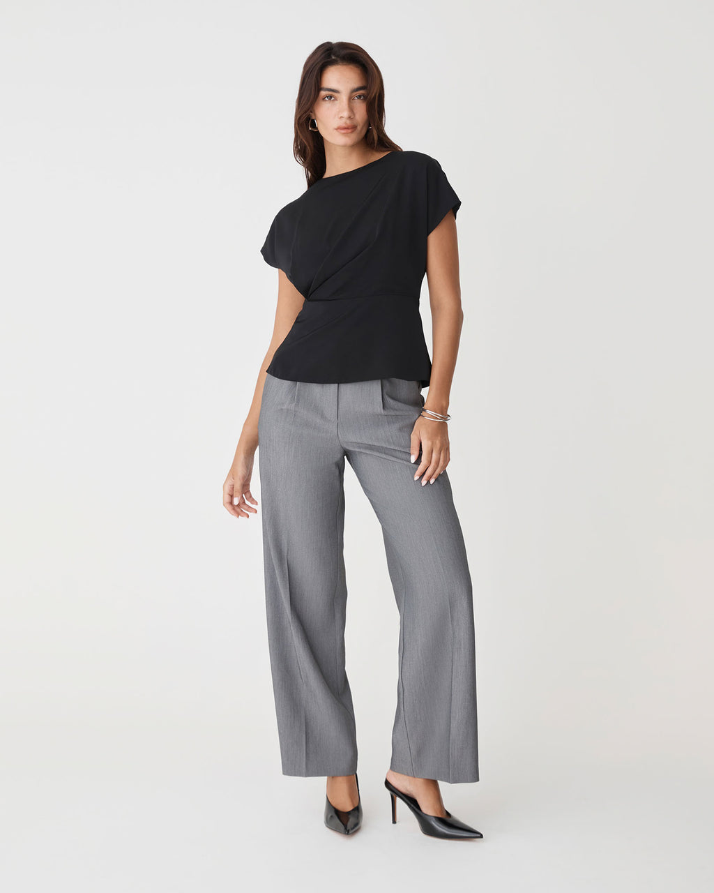 Bonnie Gathered Peplum Top