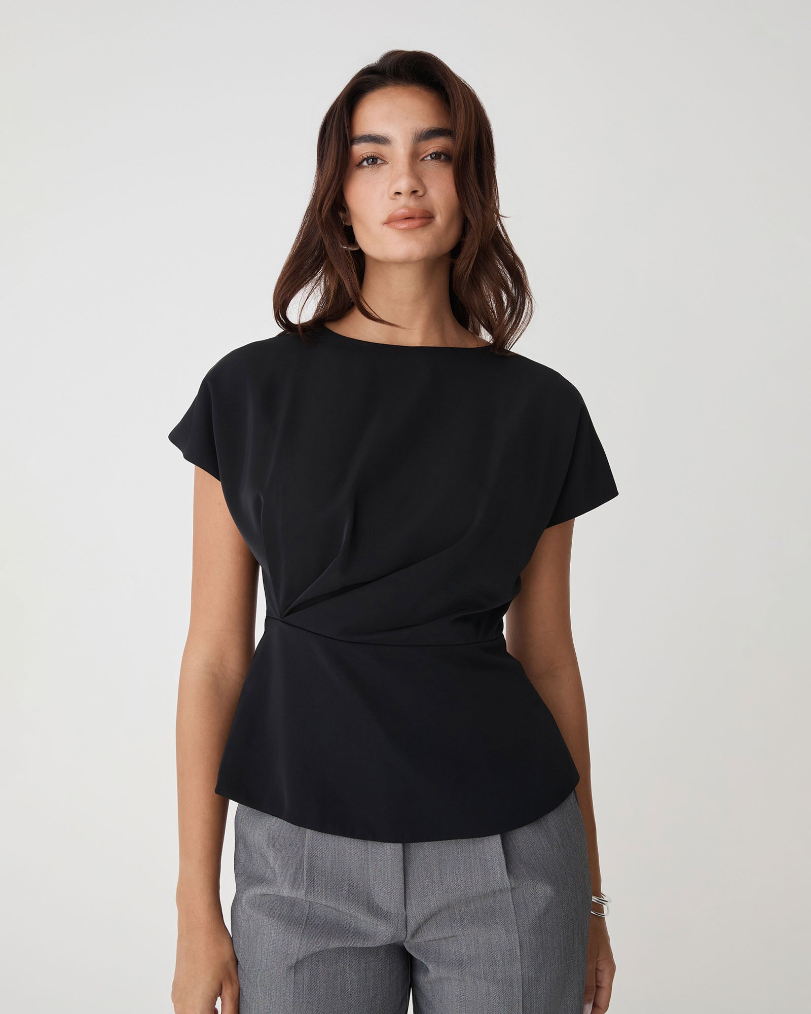 Bonnie Gathered Peplum Top