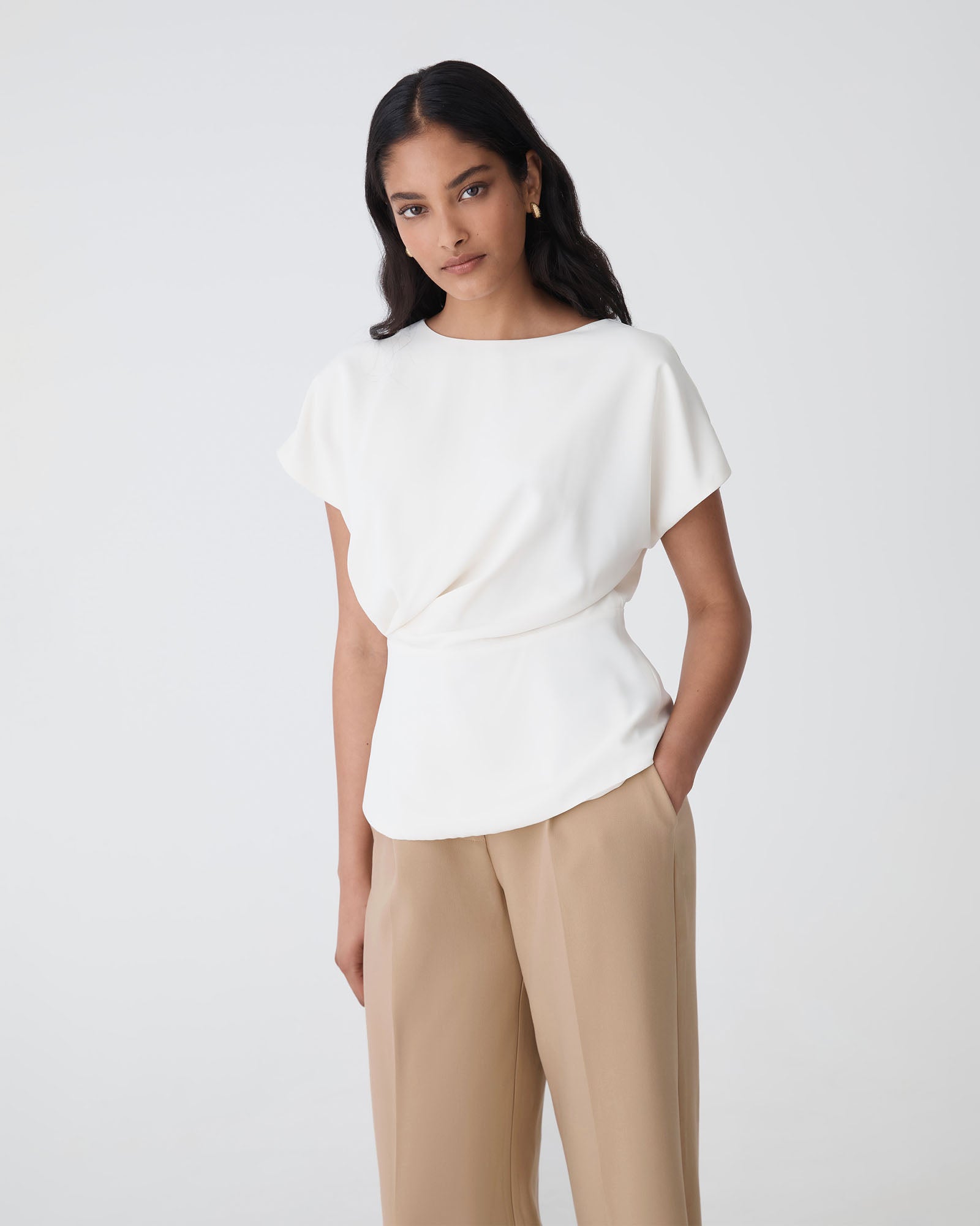 Bonnie Gathered Peplum Top