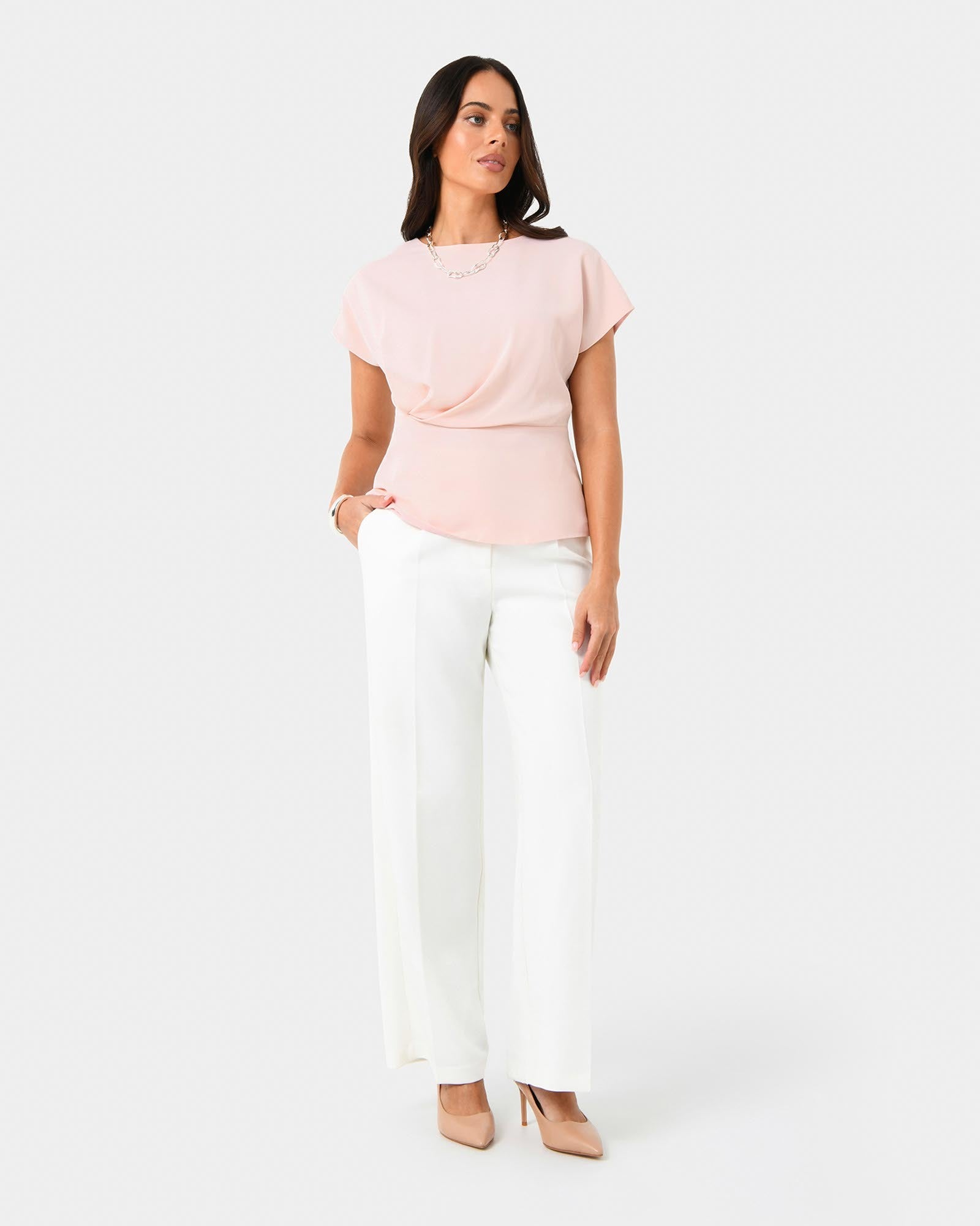 Bonnie Gathered Peplum Top