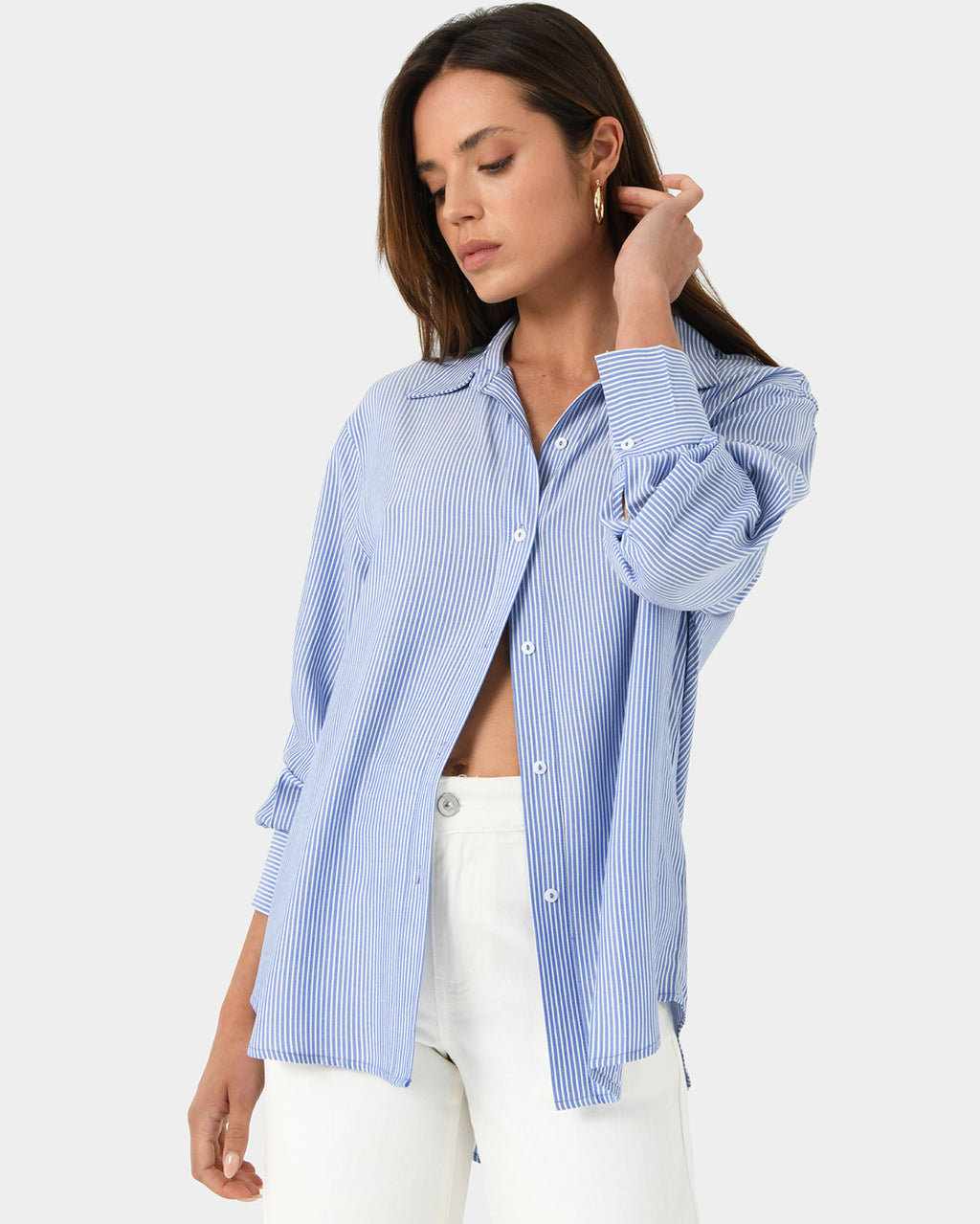 Lula Button Up Stripe Shirt
