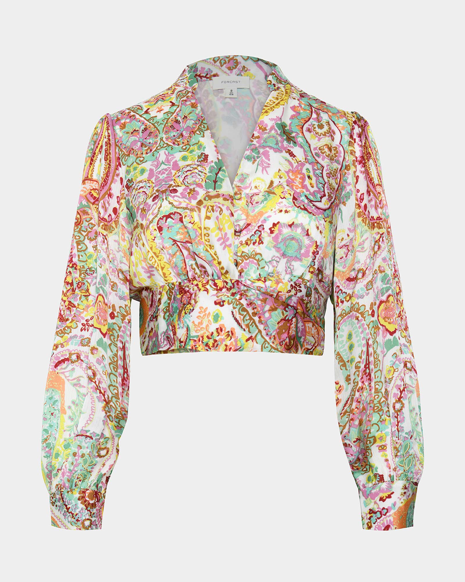 Dulce Printed Tie Waist Blouse