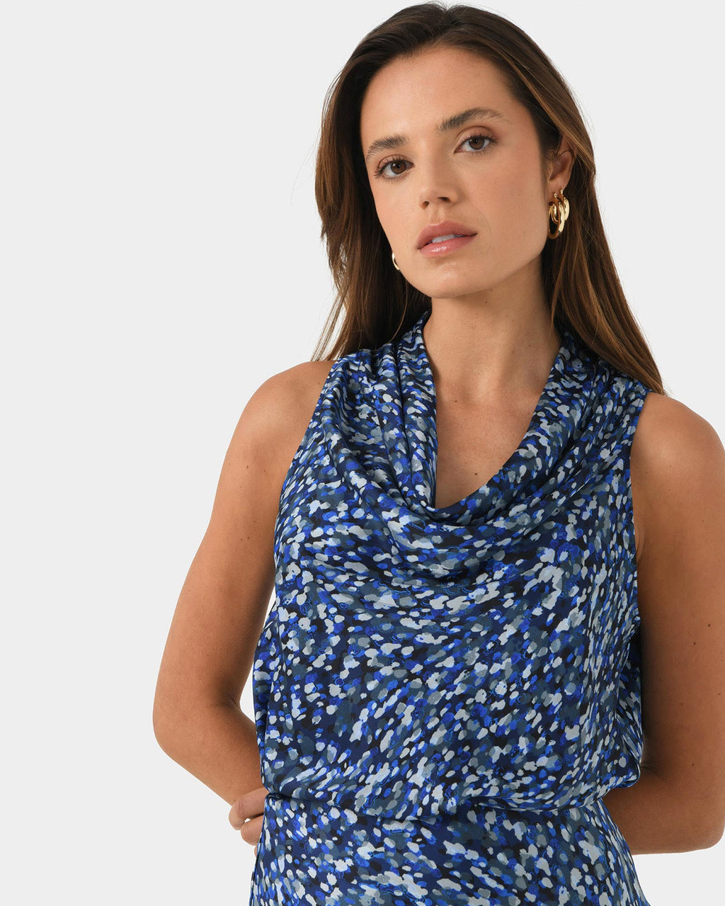 Juniper Printed Cowl Neck Top
