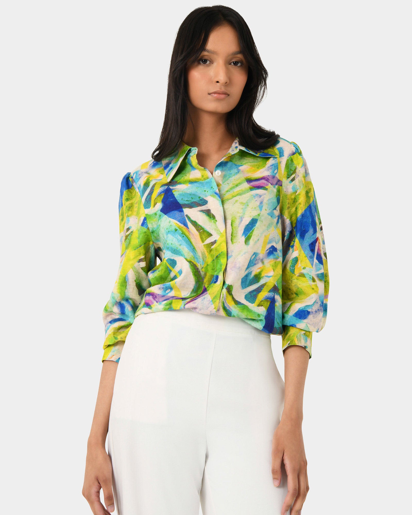 Melia Linen-Blend Shirt