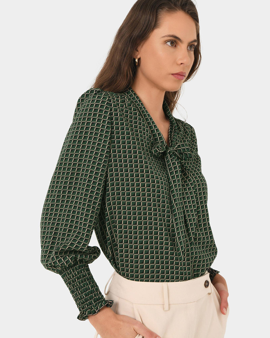 Zhuri Tie Neck Blouse