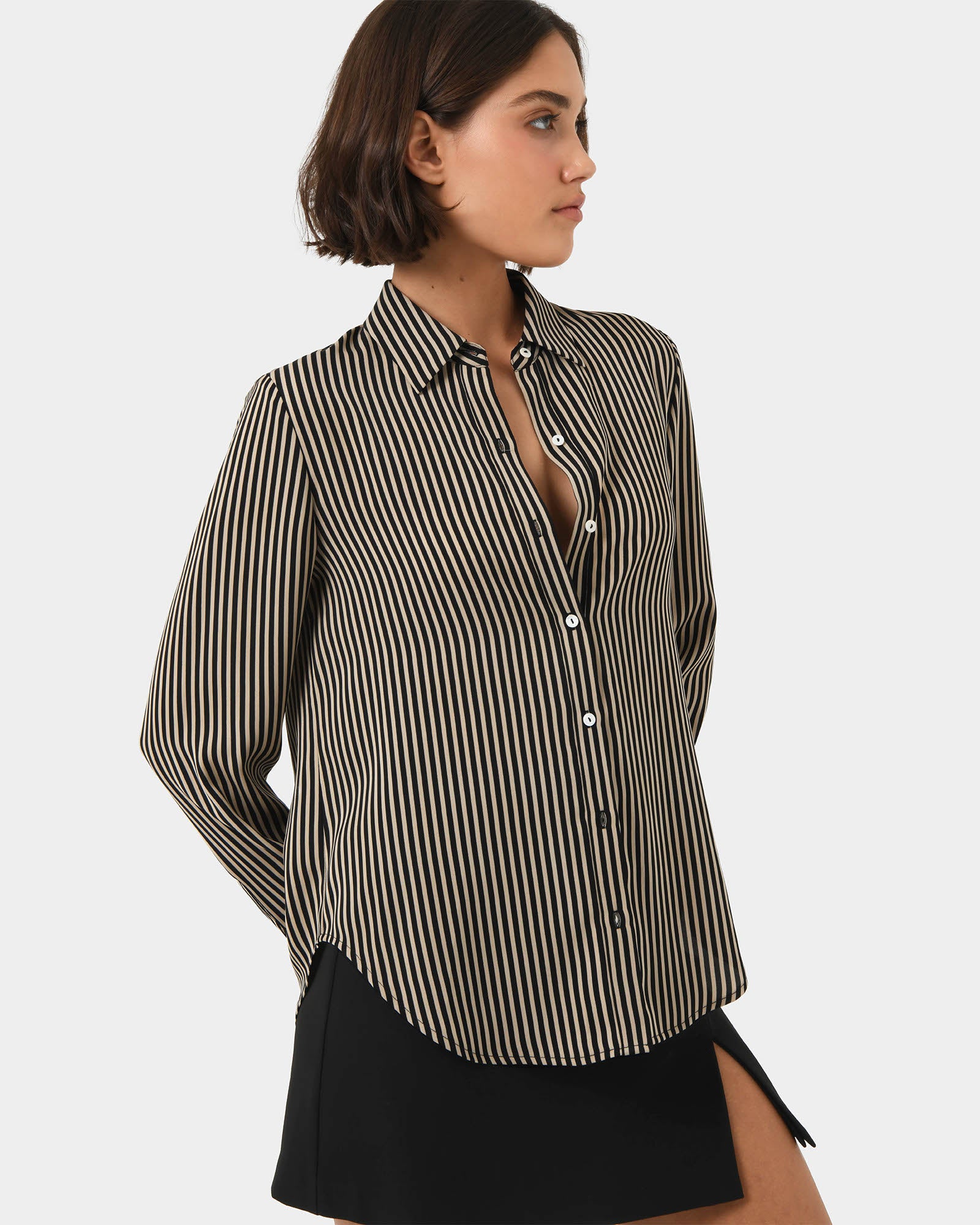 Wanda Stripe Satin Shirt