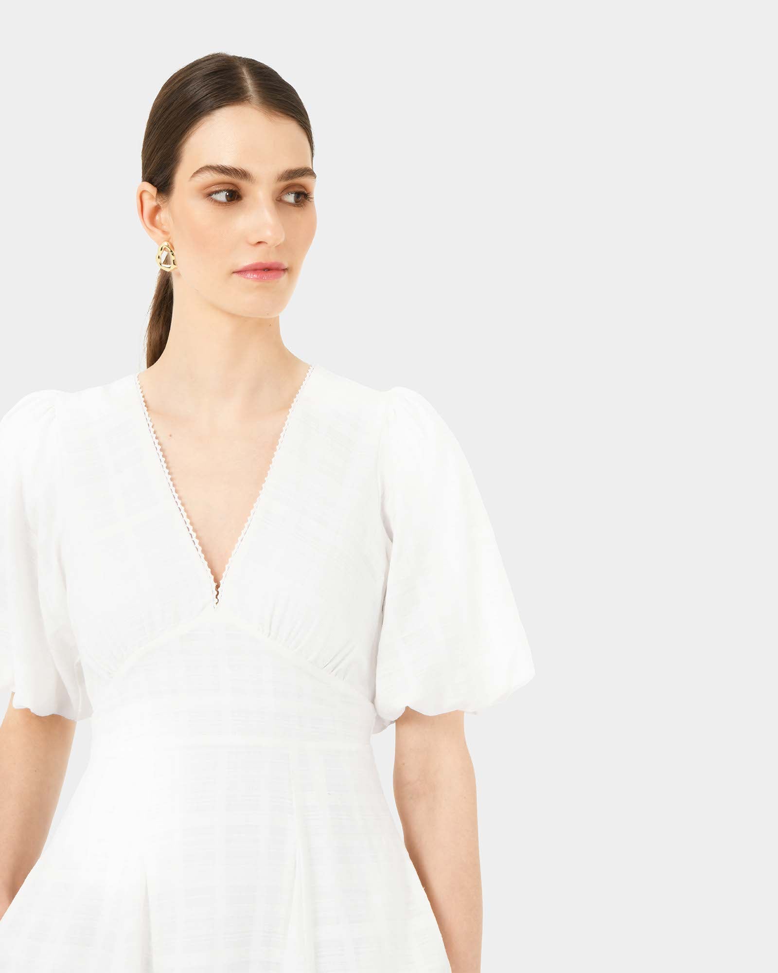 Iris Puff Sleeve Midi Dress