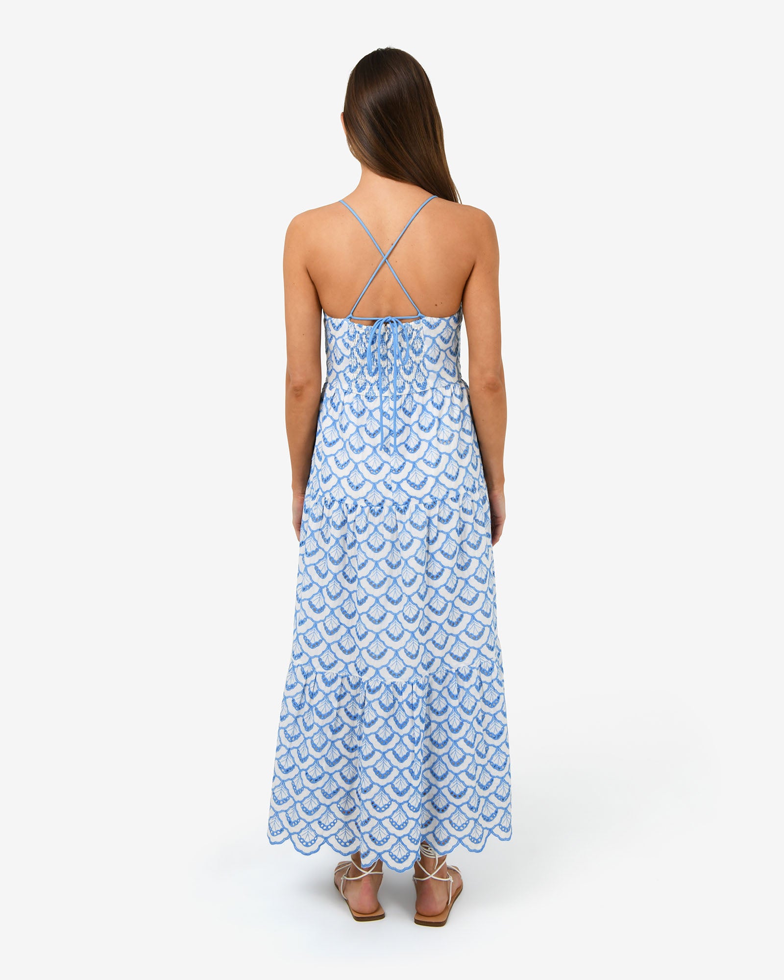 Kela Embroidery Maxi Dress