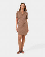 Nia Button Linen Dress