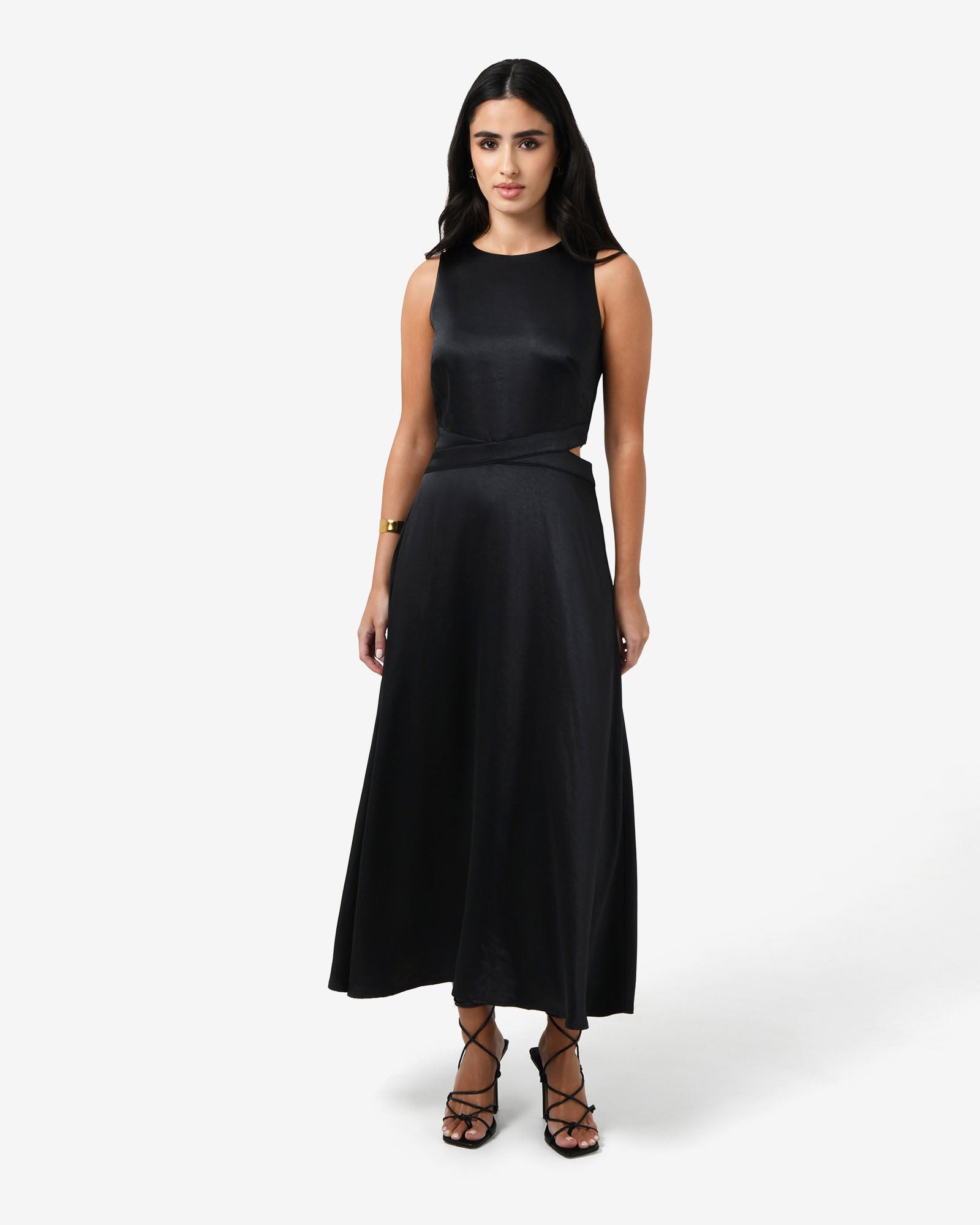 Louisa Cut Out Satin Dress