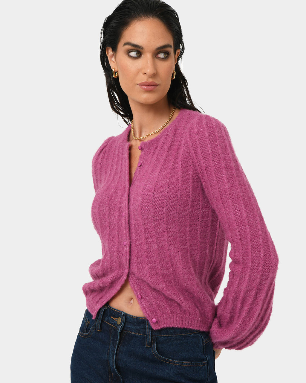 Aura Fluffy Knit Cardigan
