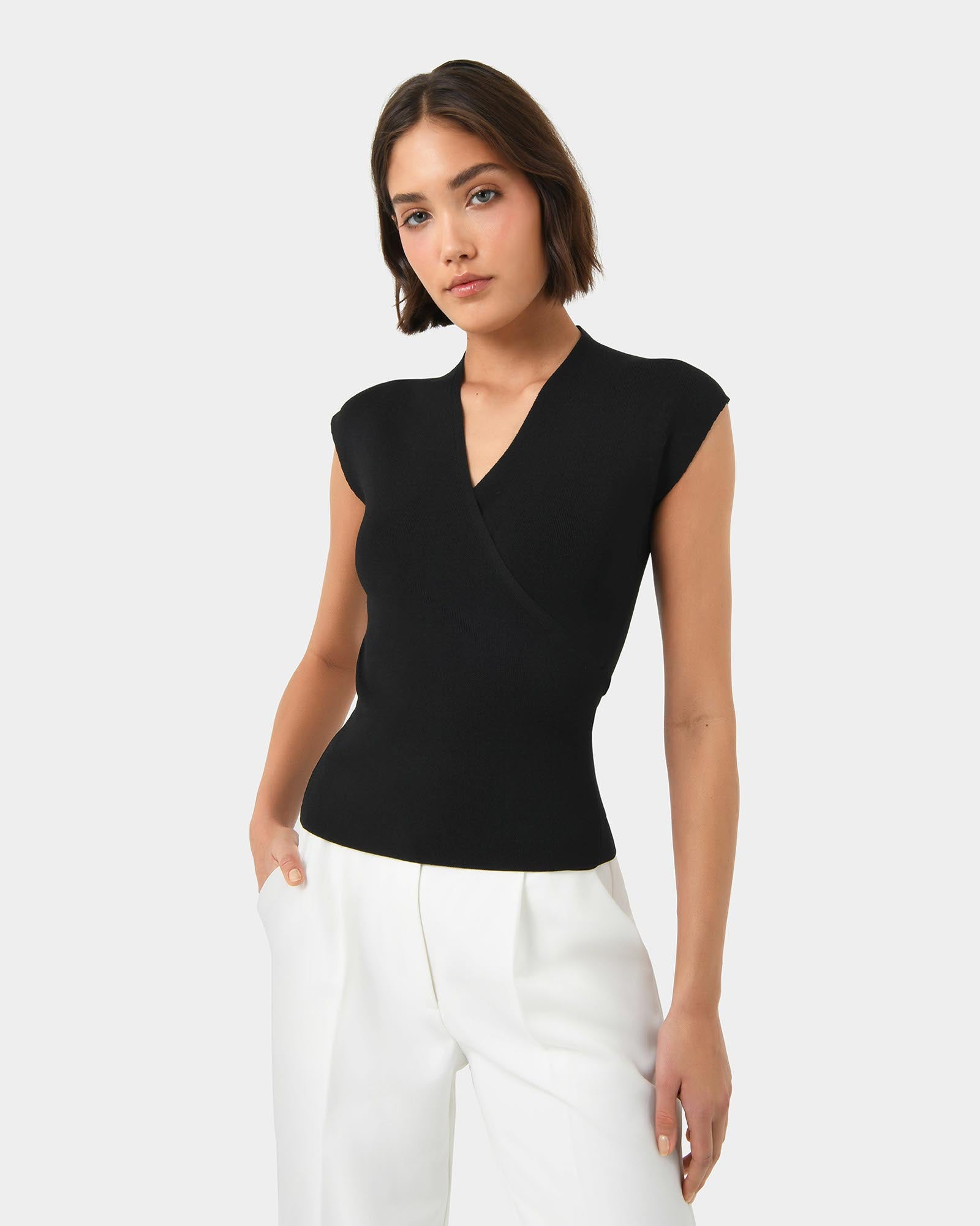Ani Wrap Knit Top