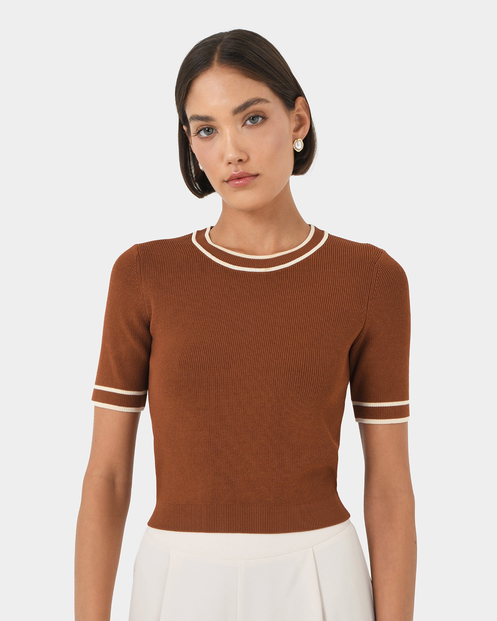 Kiara Contrast Knit Top