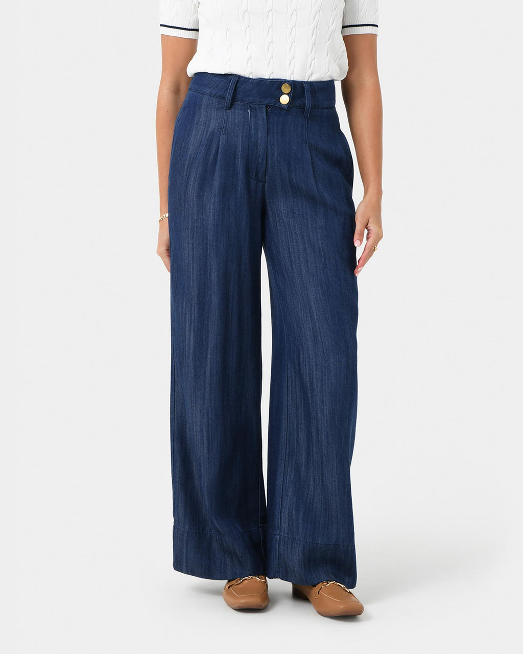 Kaley Lyocell Denim Trousers
