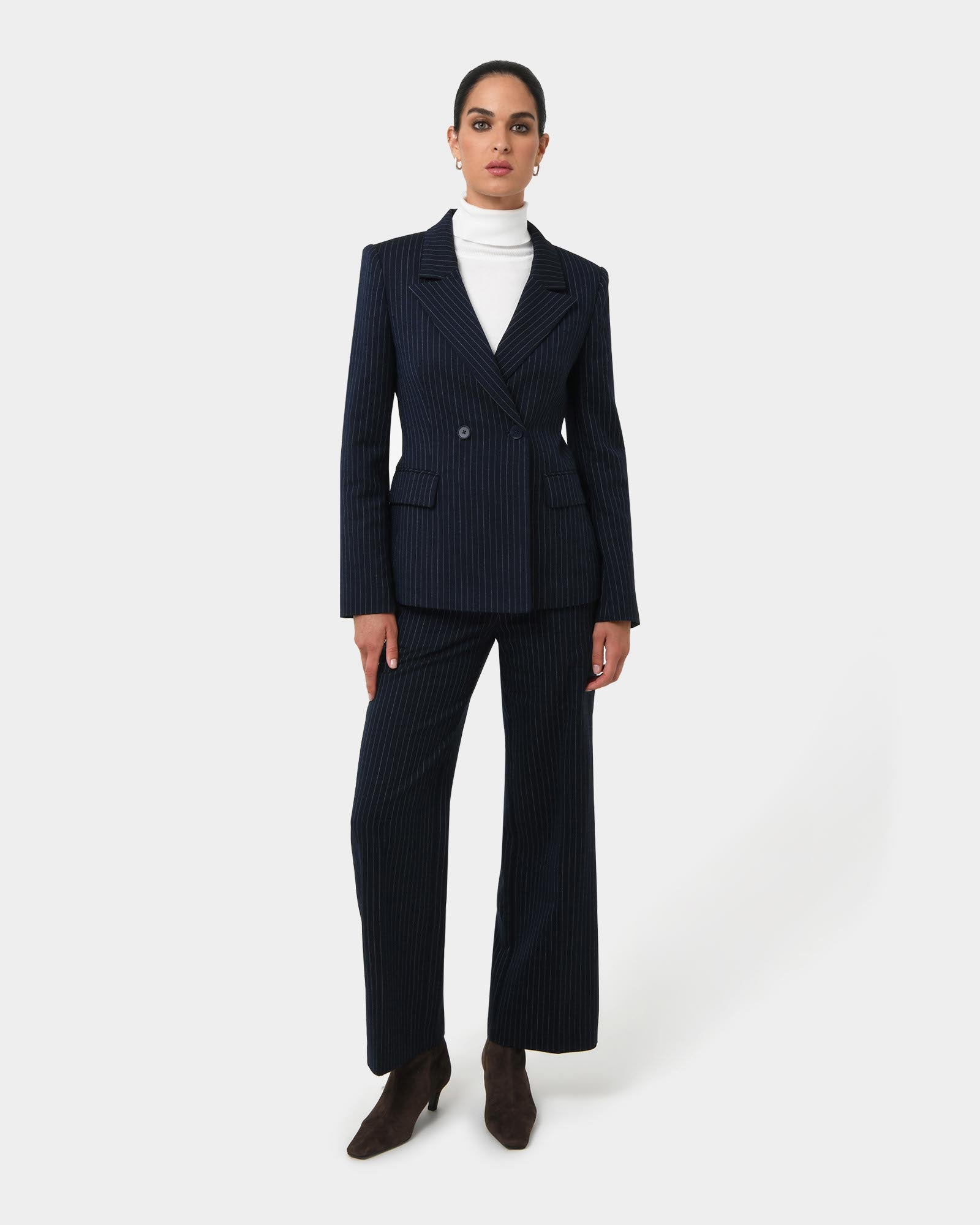 Zara Pinstripe Tailored Pants