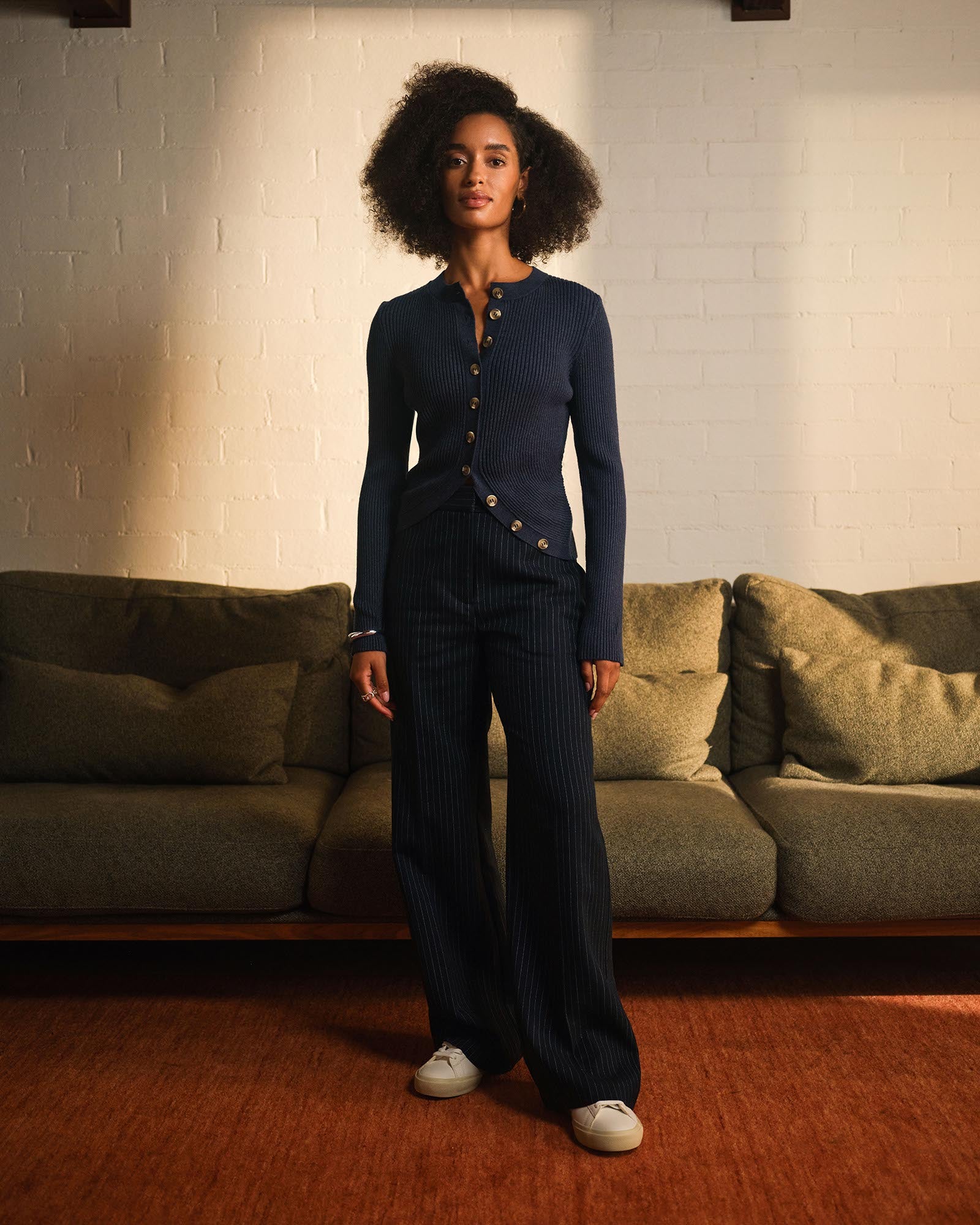 Zara Pinstripe Tailored Pants