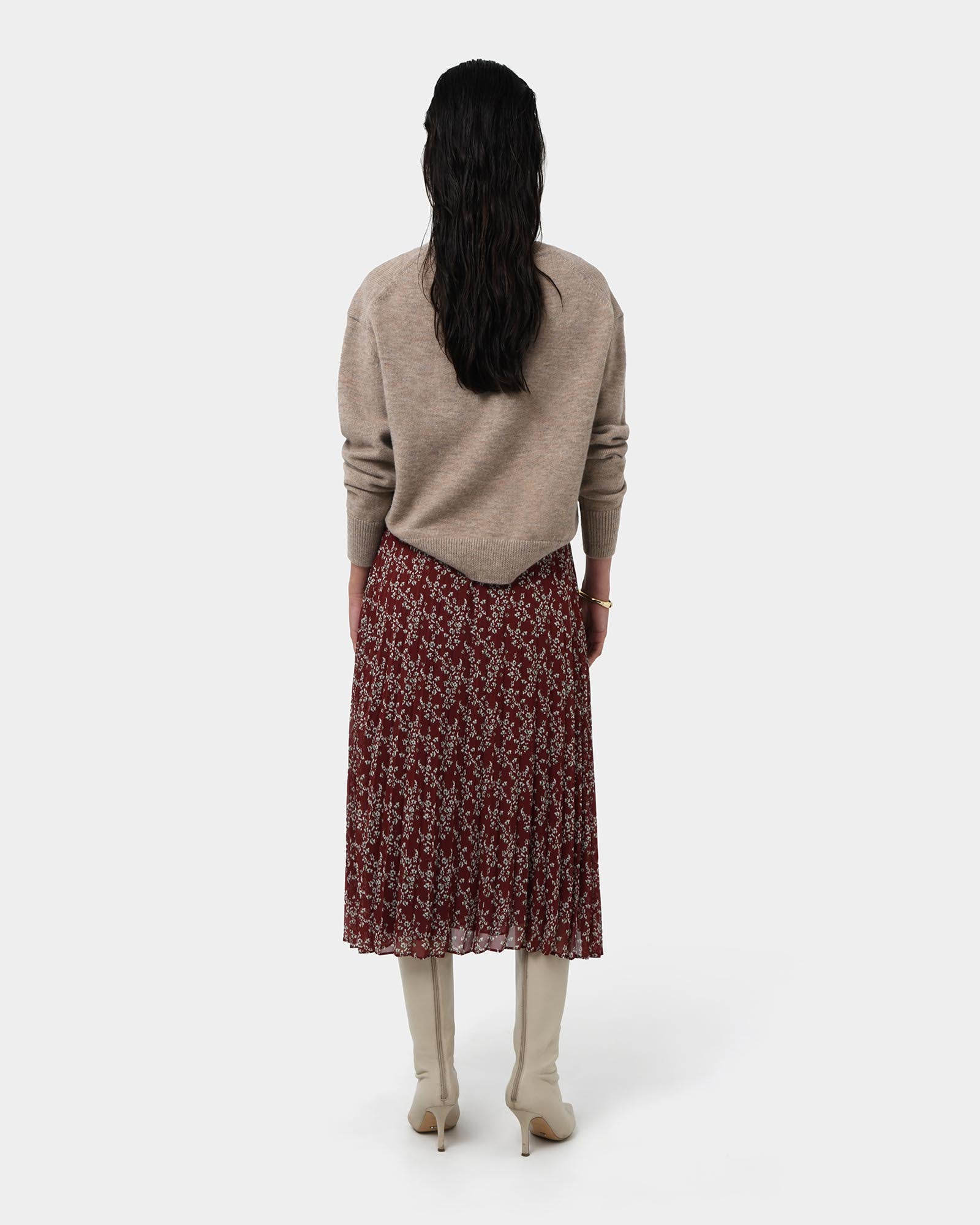 Rema Floral Pleated Skirt