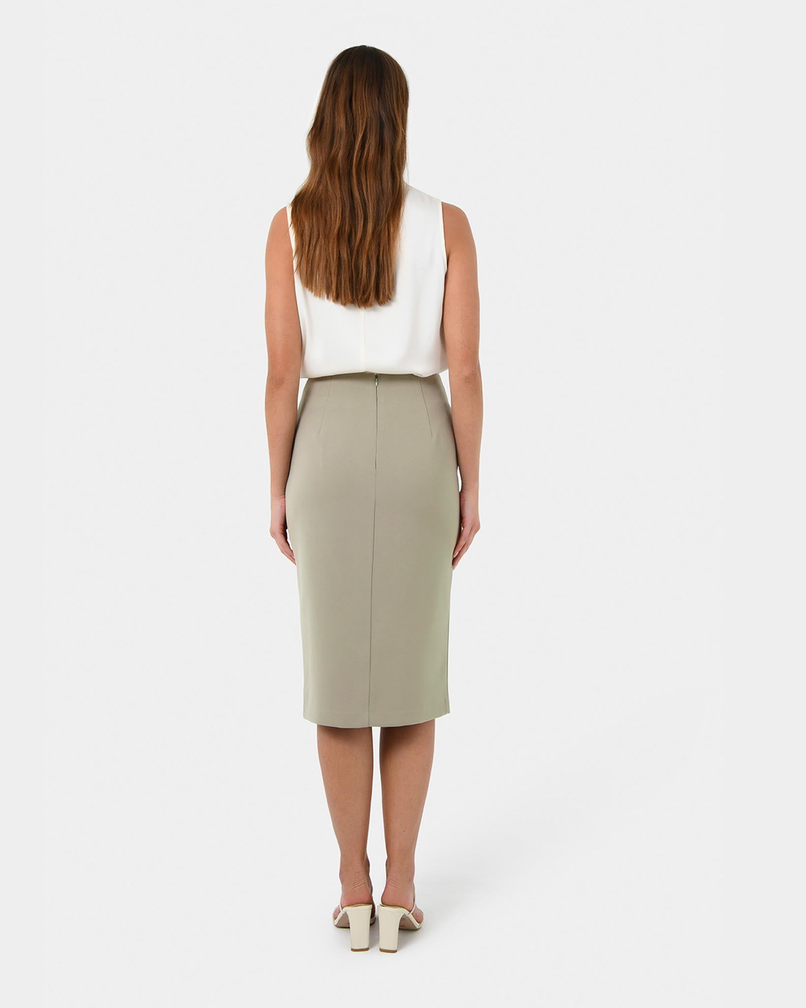 Ace Side Button Skirt