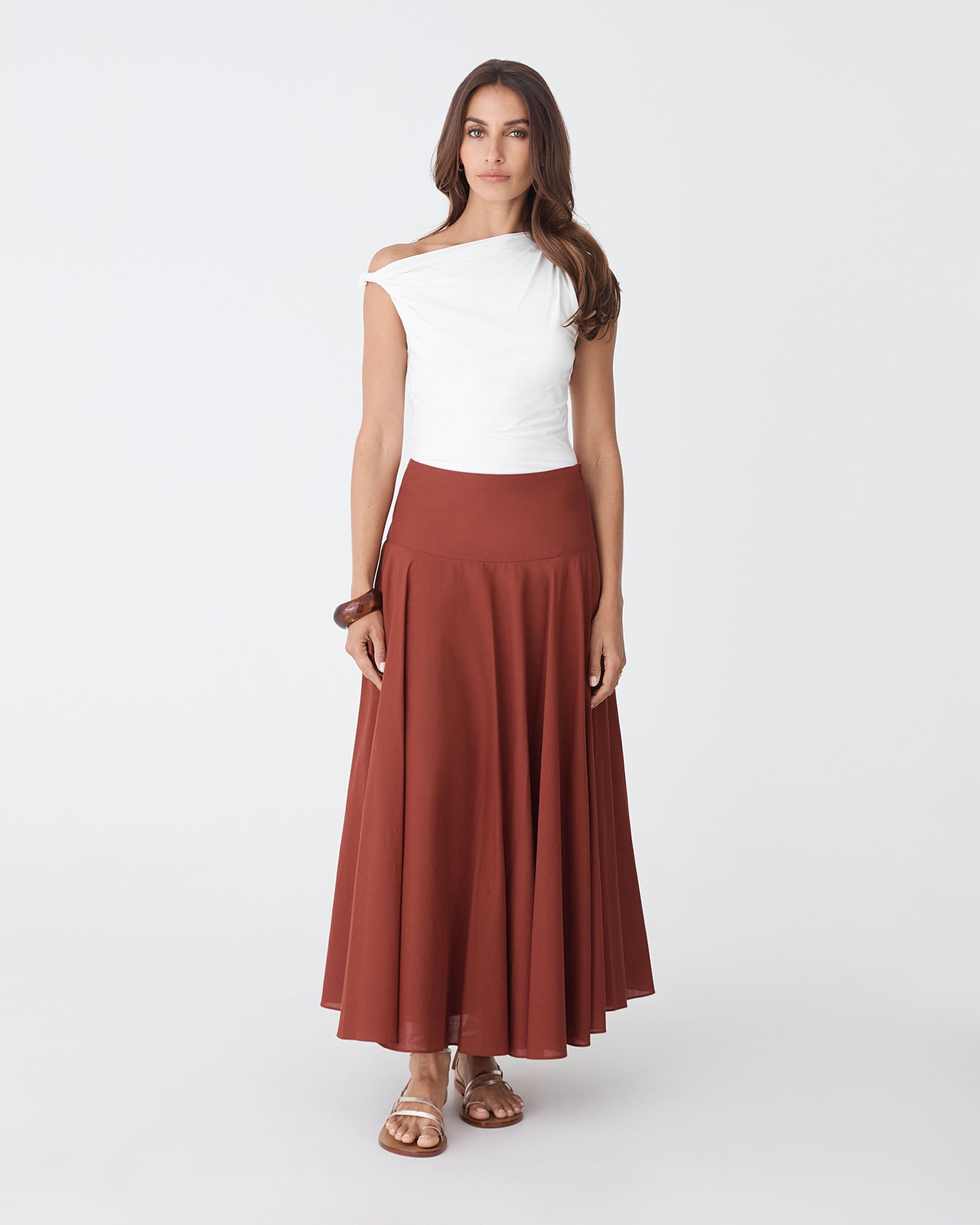 Deb Cotton Midi Full Skirt