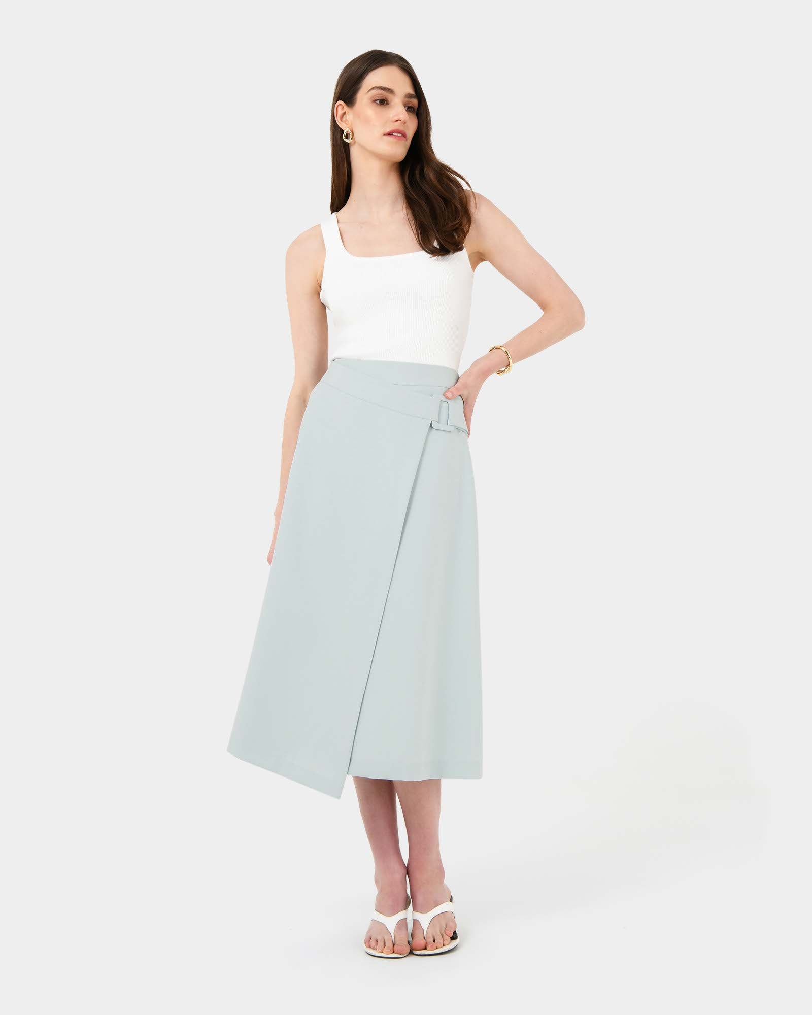Sofia Wrap Midi Skirt