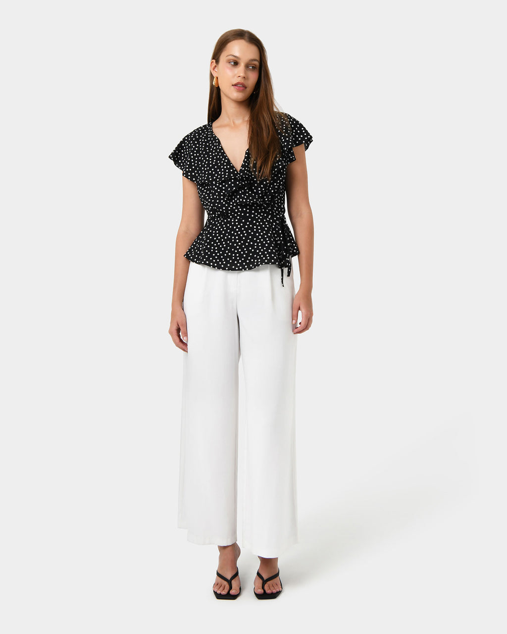 Jules Ruffle Wrap Blouse