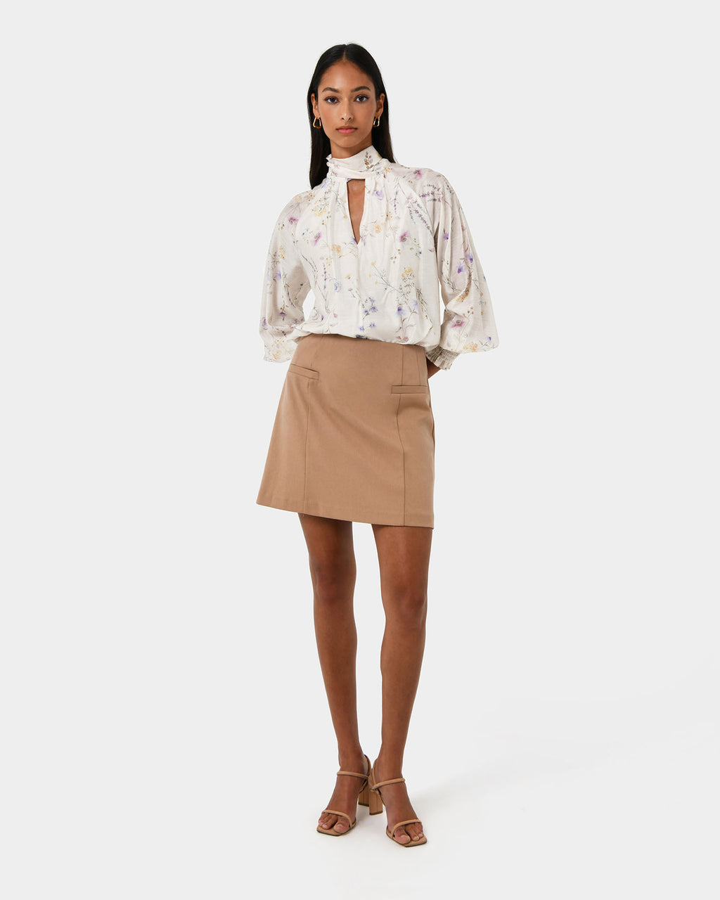 Aurae Floral Tie Blouse