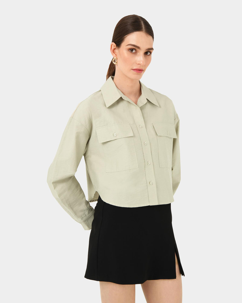 Kyla Crop Pocket Shirt