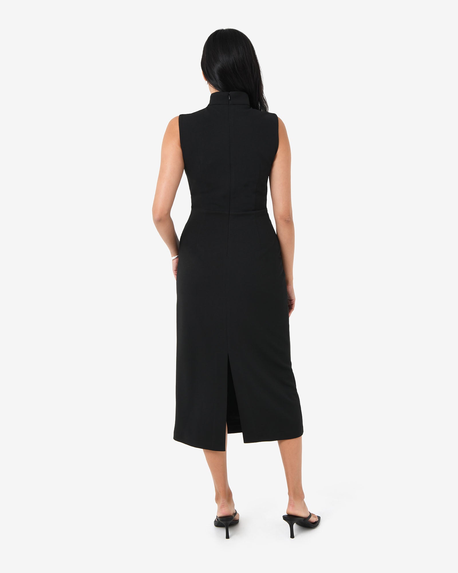 Alaia Twisted Lapel Midi Dress