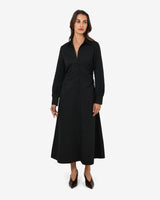 Lune Ruched Shirt Dress