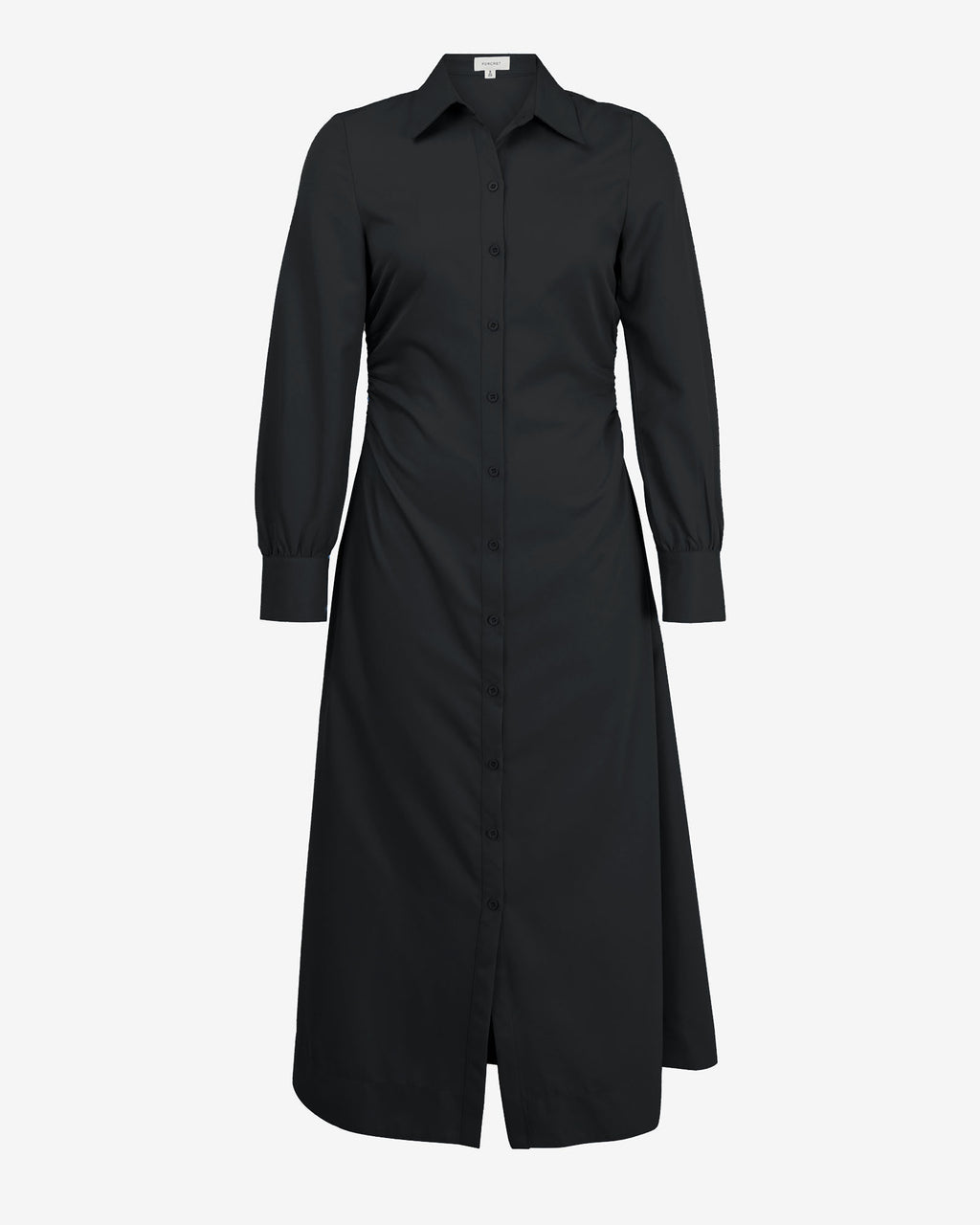 Lune Ruched Shirt Dress