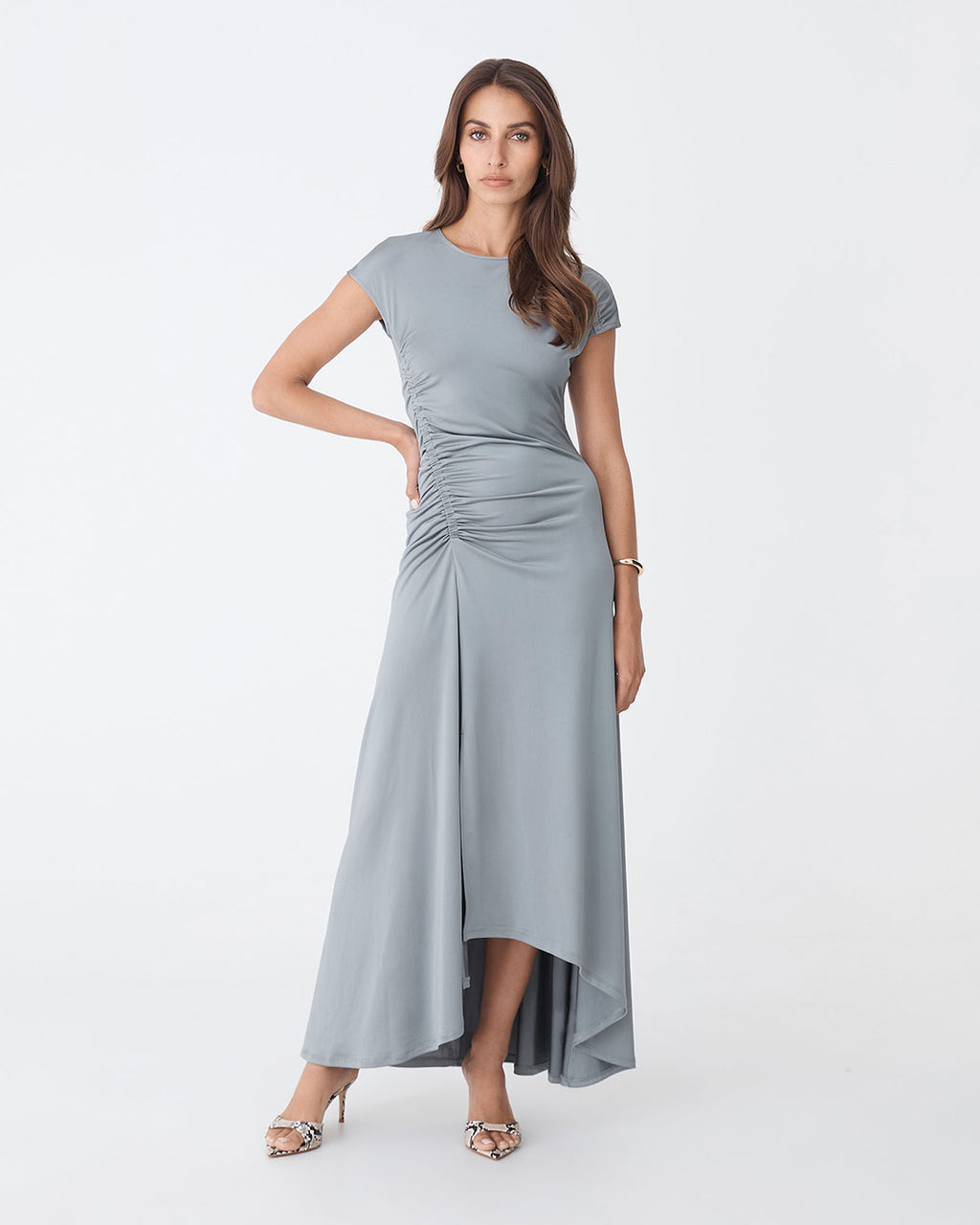 Kim Asymmetric Ruched Dress