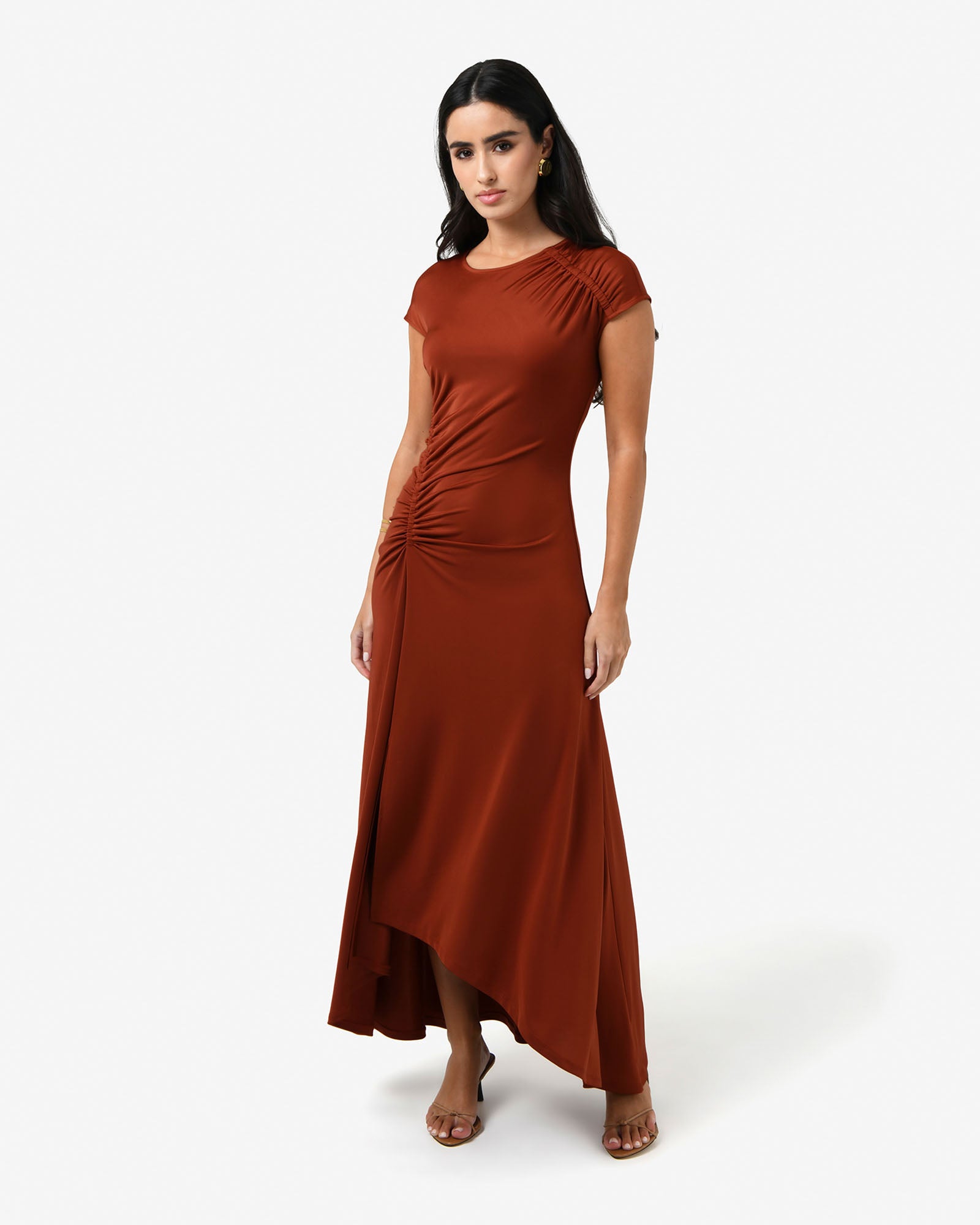 Kim Asymmetric Ruched Dress