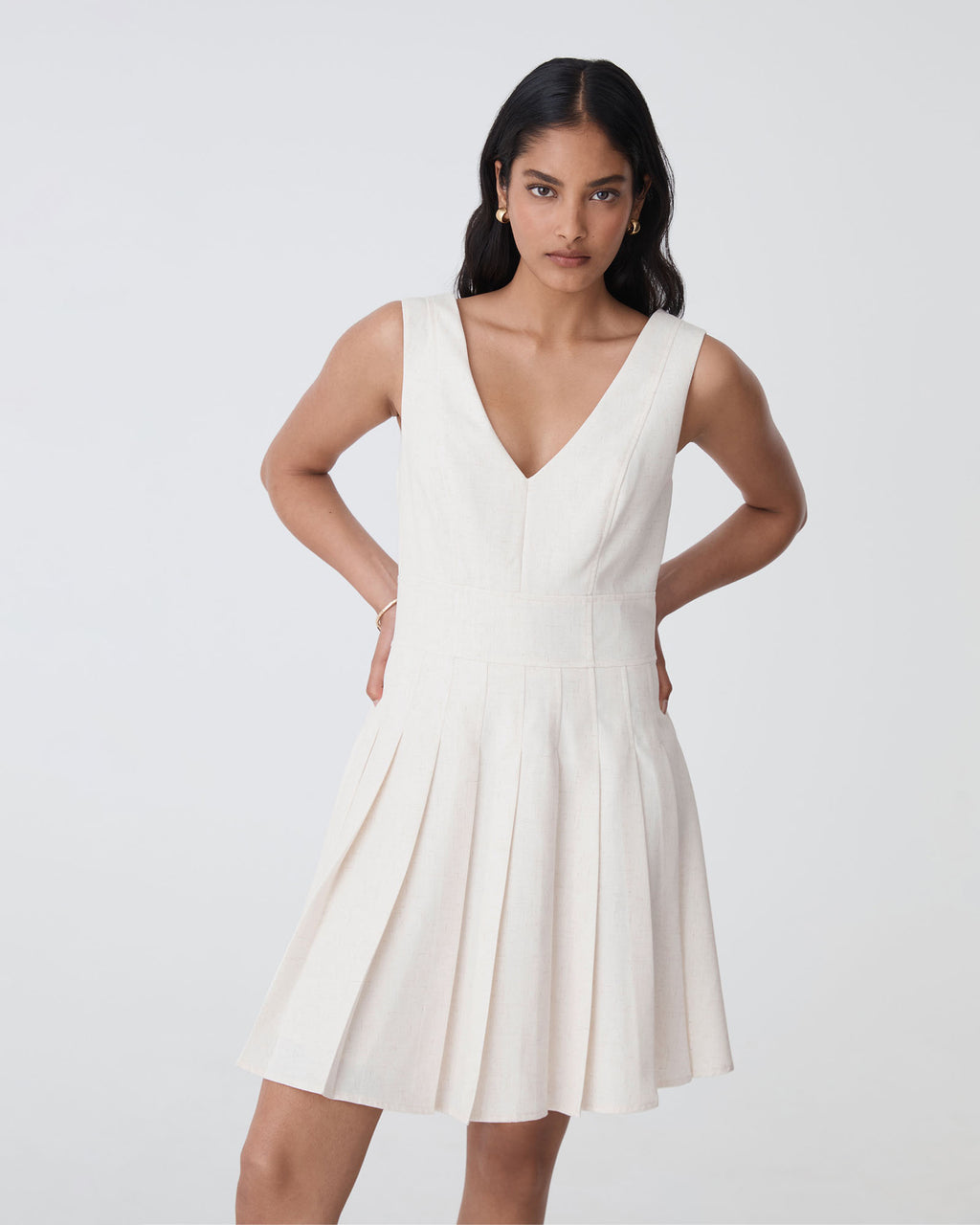 Mikala Pleated Mini Dress