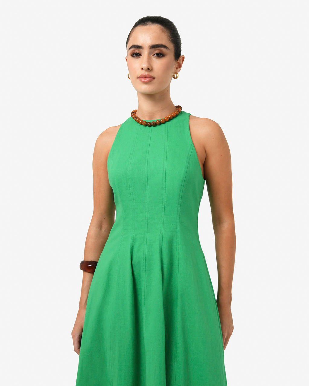 Tory Linen Blend Panel Dress