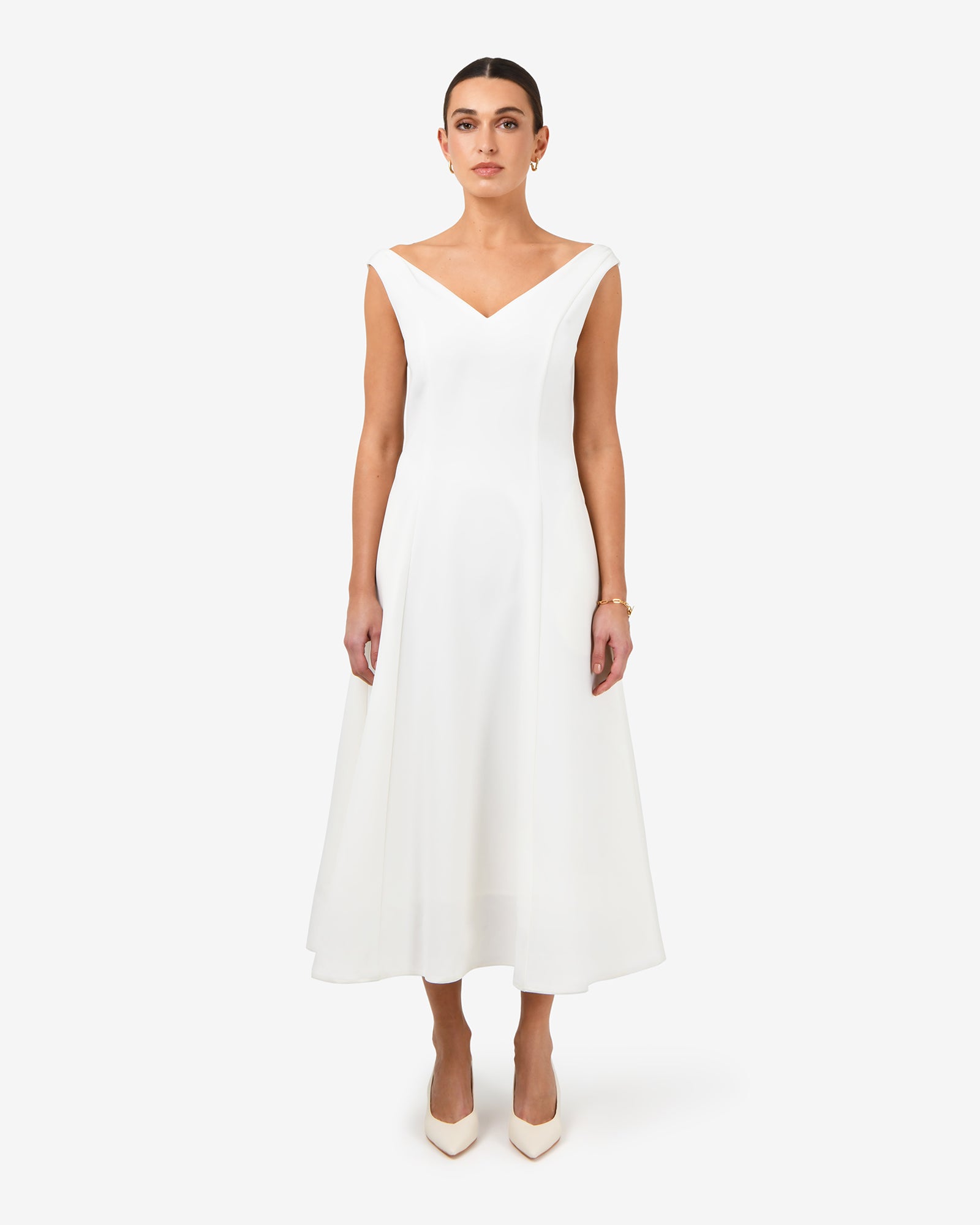 Yana V Neck Panel Dress