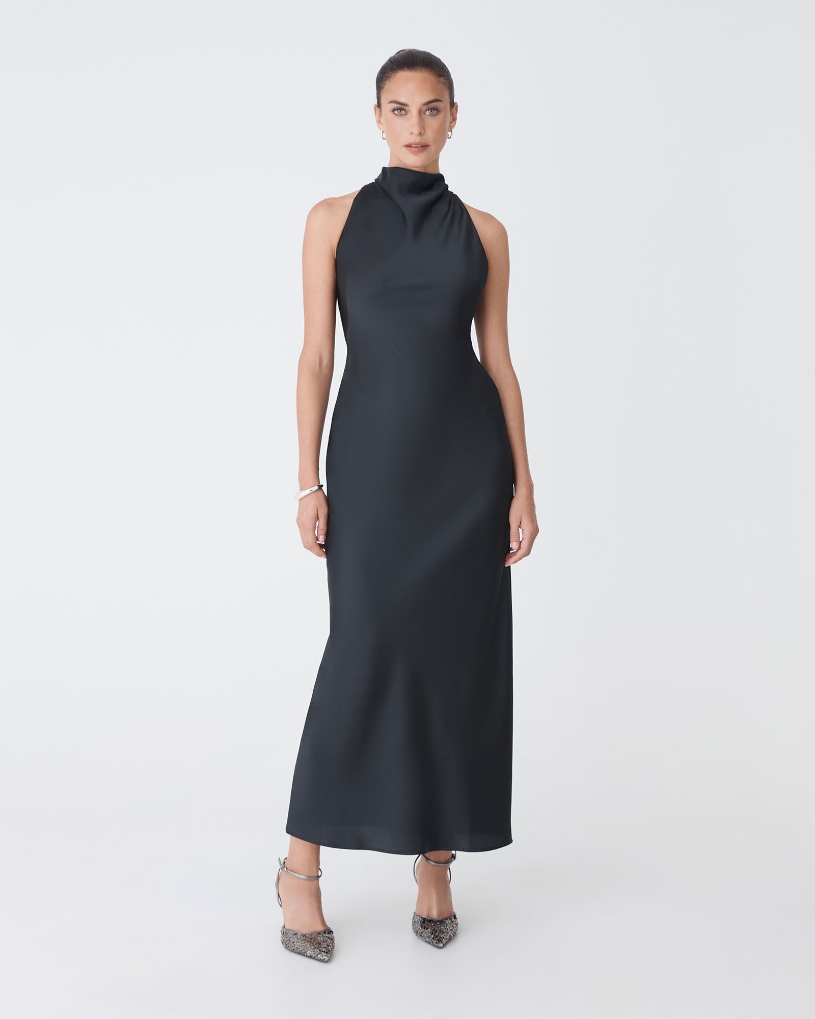 Delilah Bias Satin Dress