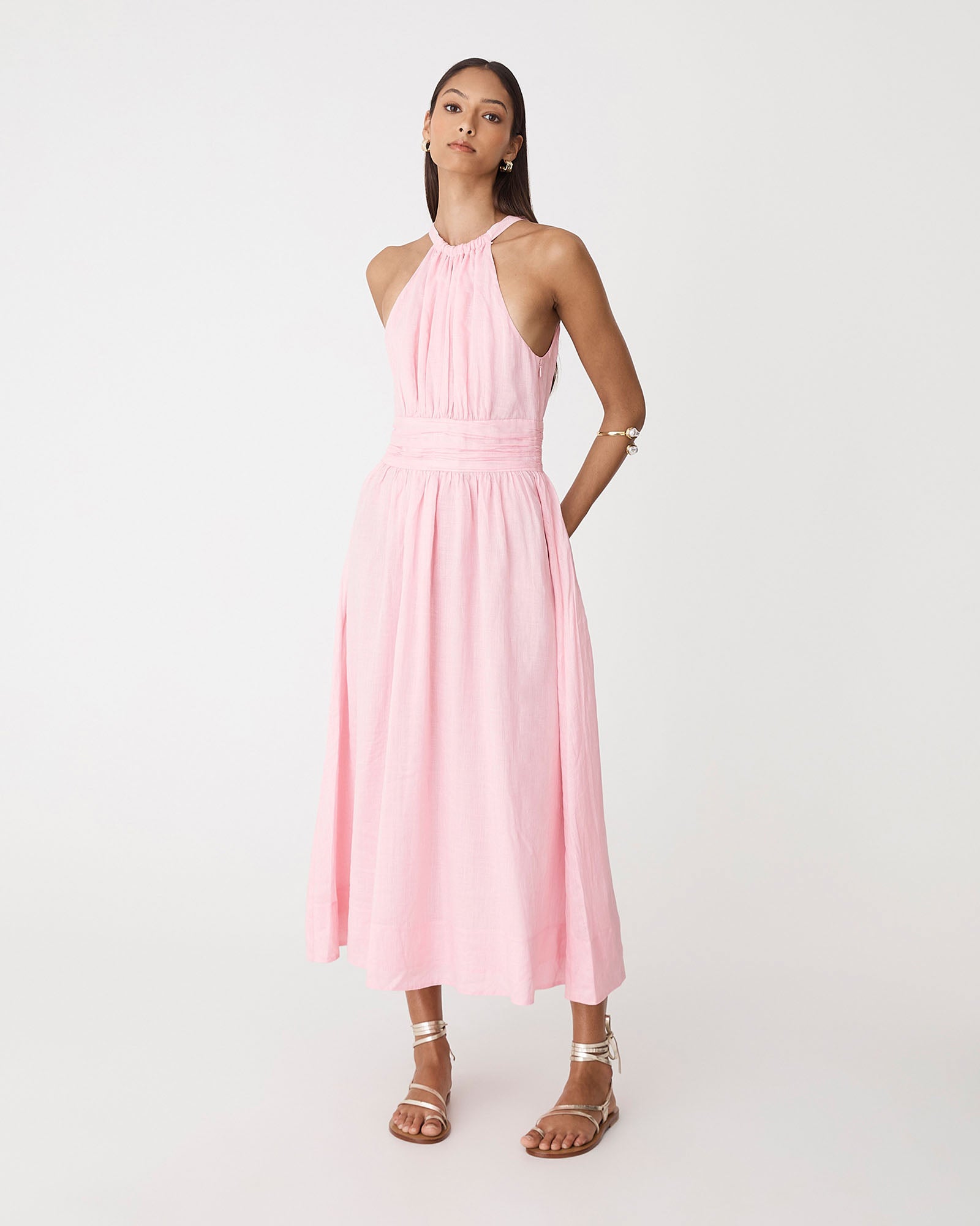 Miami Gathered Neck Hemp Dress