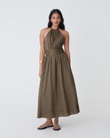 Miami Gathered Neck Hemp Dress