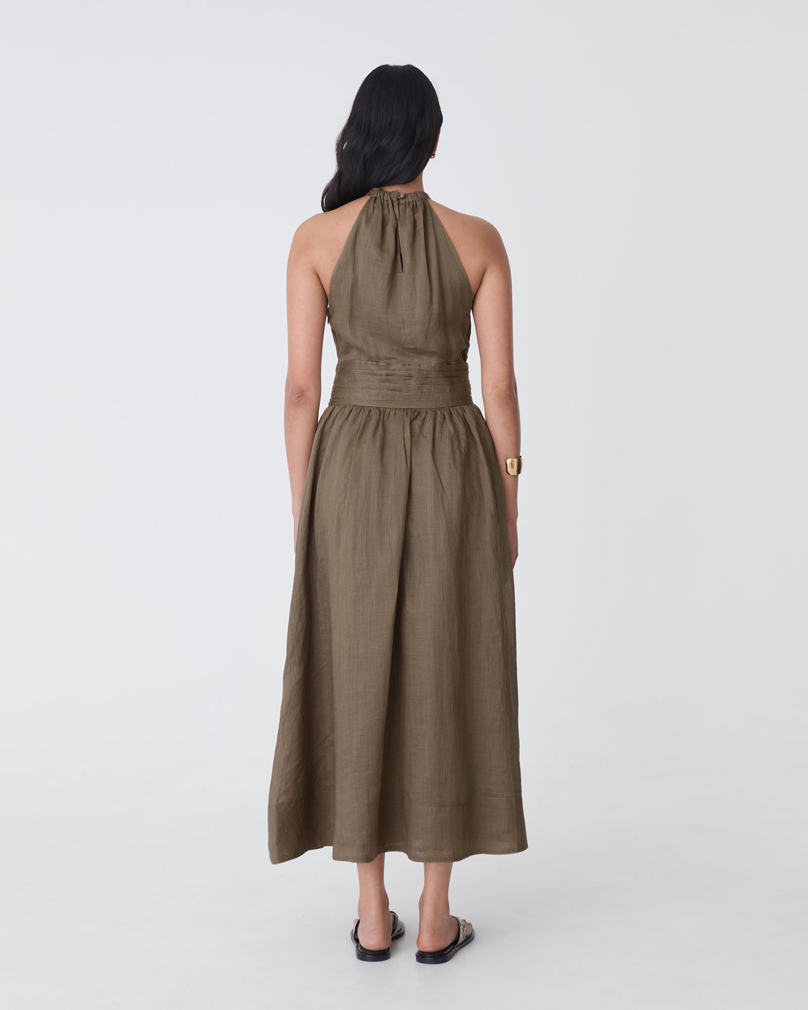 Miami Gathered Neck Hemp Dress