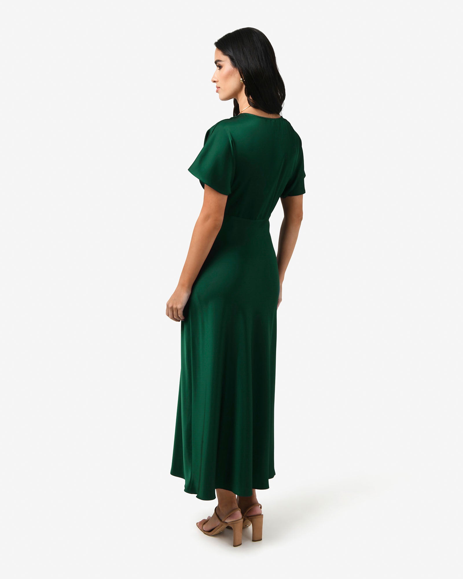 Catalina V-Neck Satin Dress