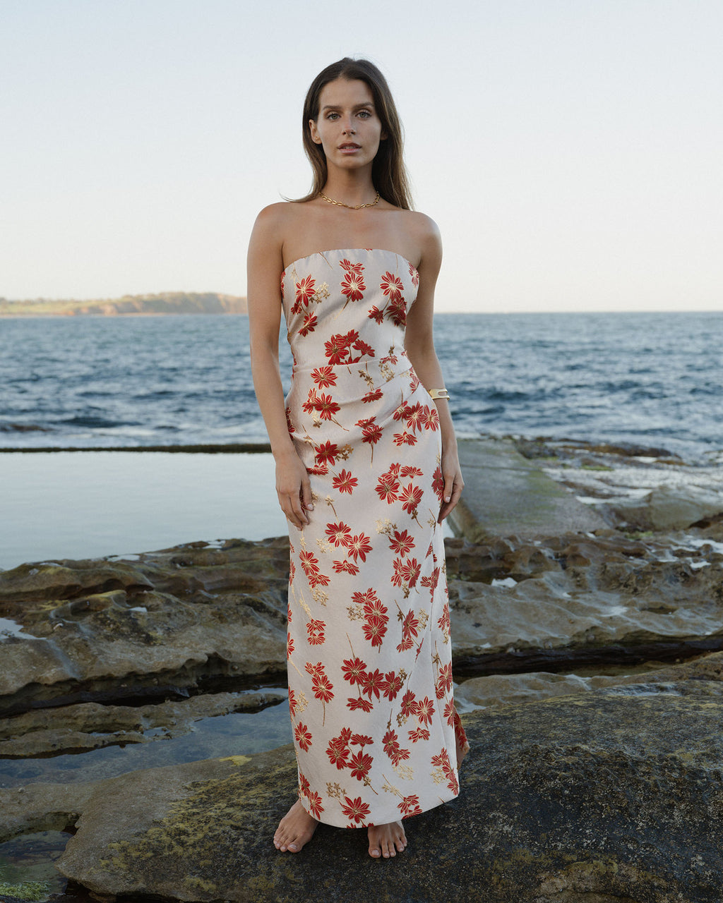 Priya Strapless Column Dress