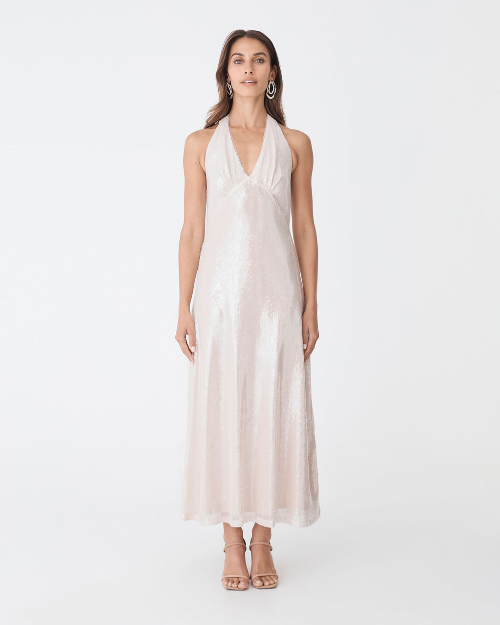 Ariana Sequin Halter Dress