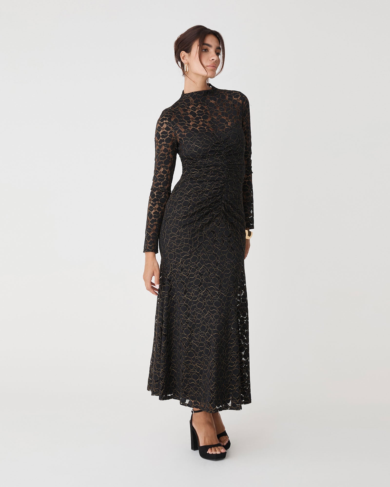 Romy Lace Ruched Dress