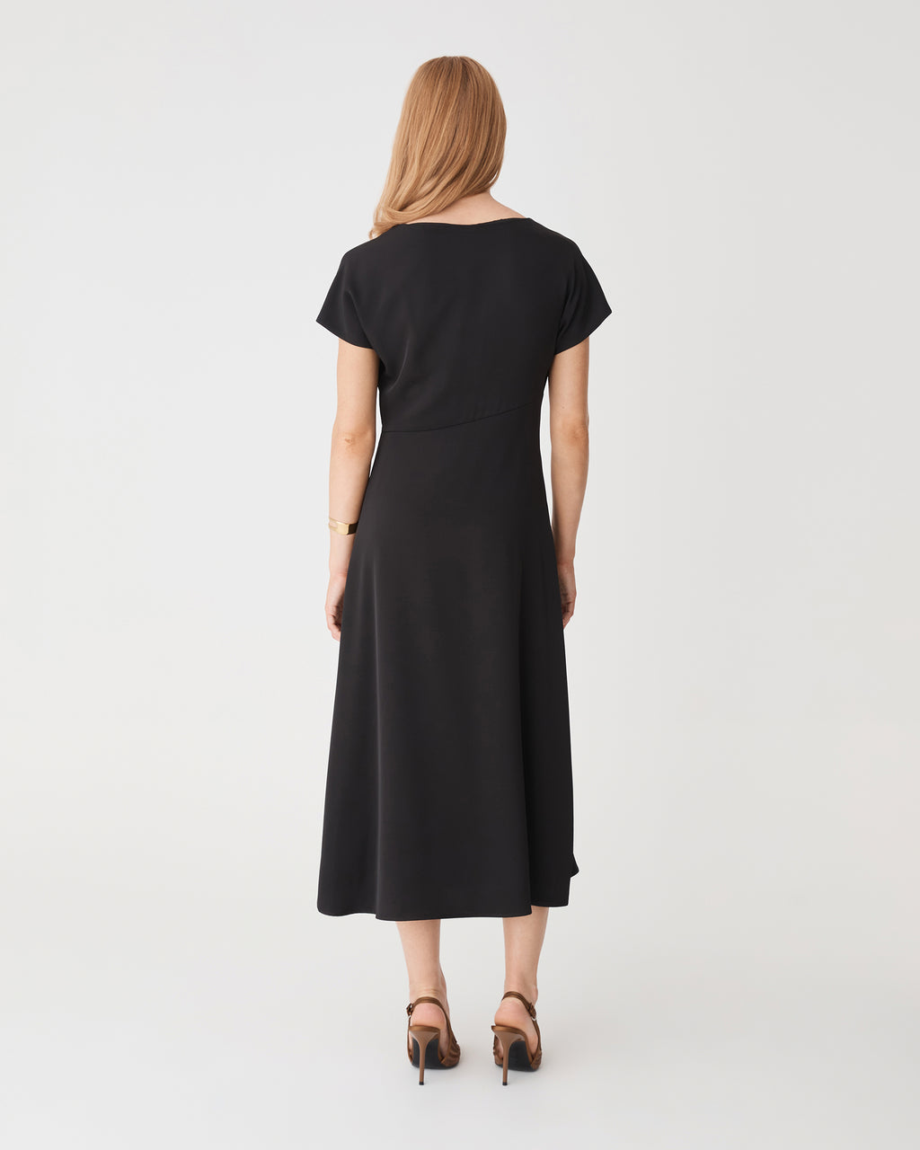 Bianca Side Pleat Midi Dress