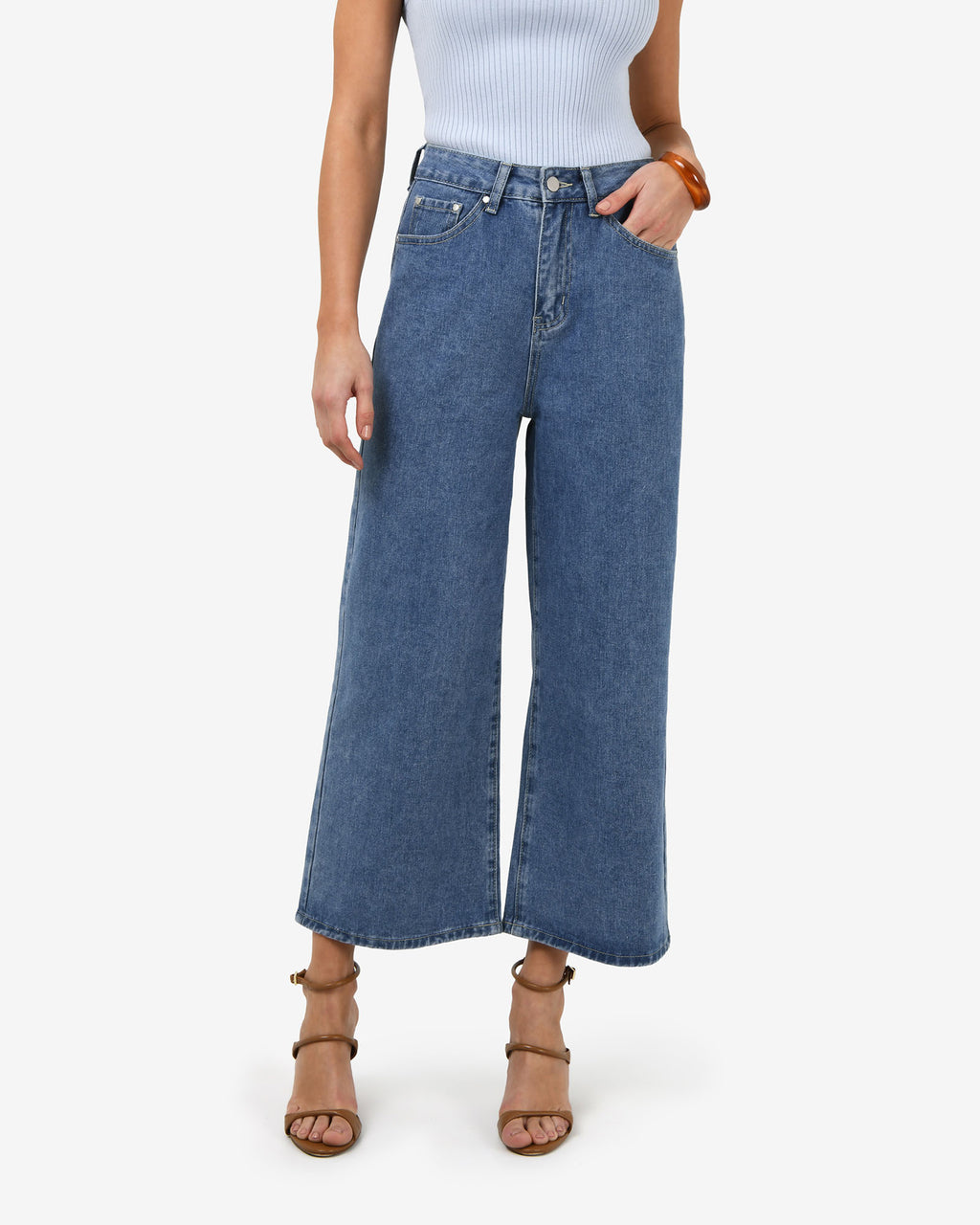 Windsor Cropped Wide Leg Jeans