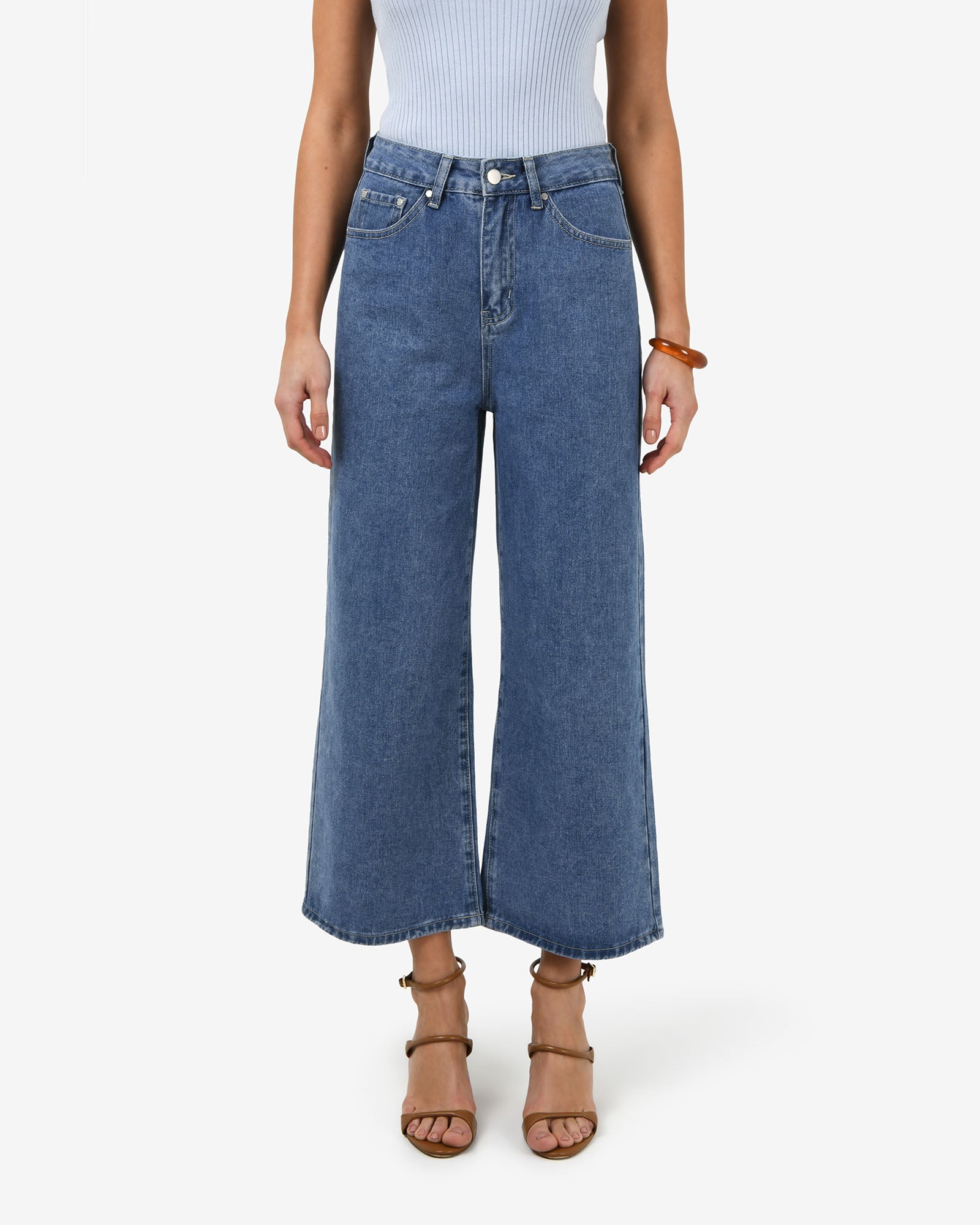 Windsor Cropped Wide Leg Jeans