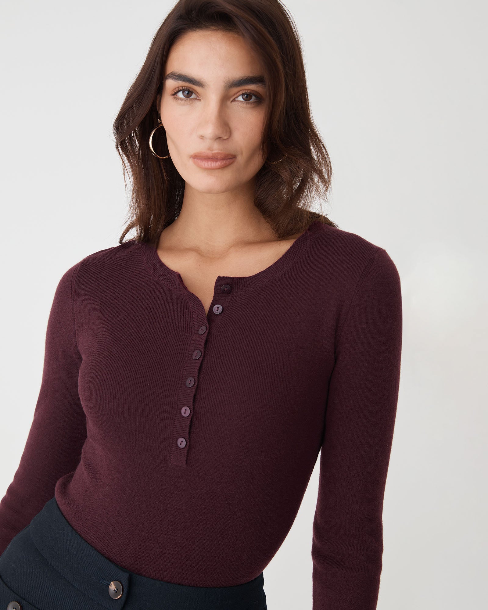 Henley Button Up Knit