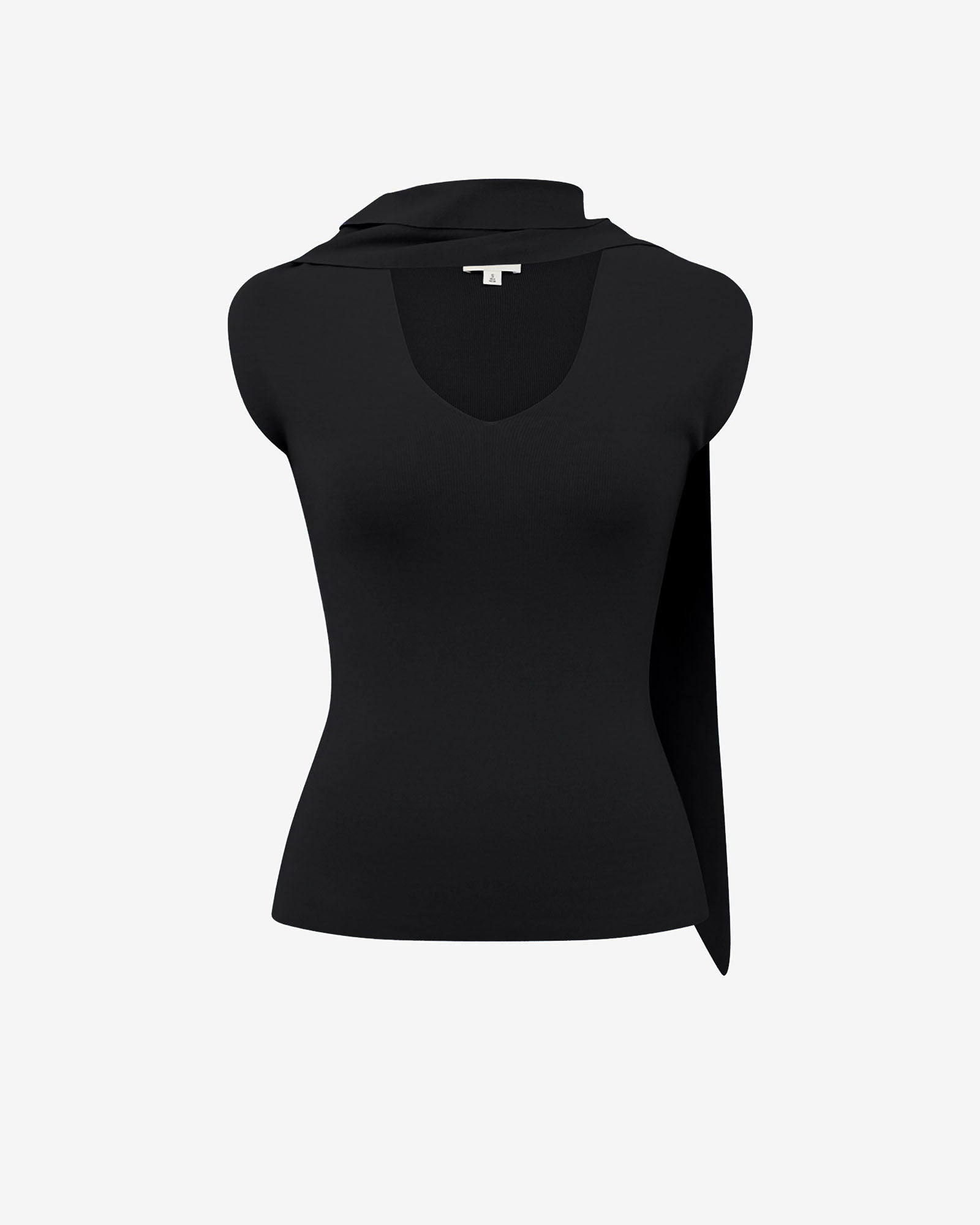 Isadora V-Neck Scarf Knit Top